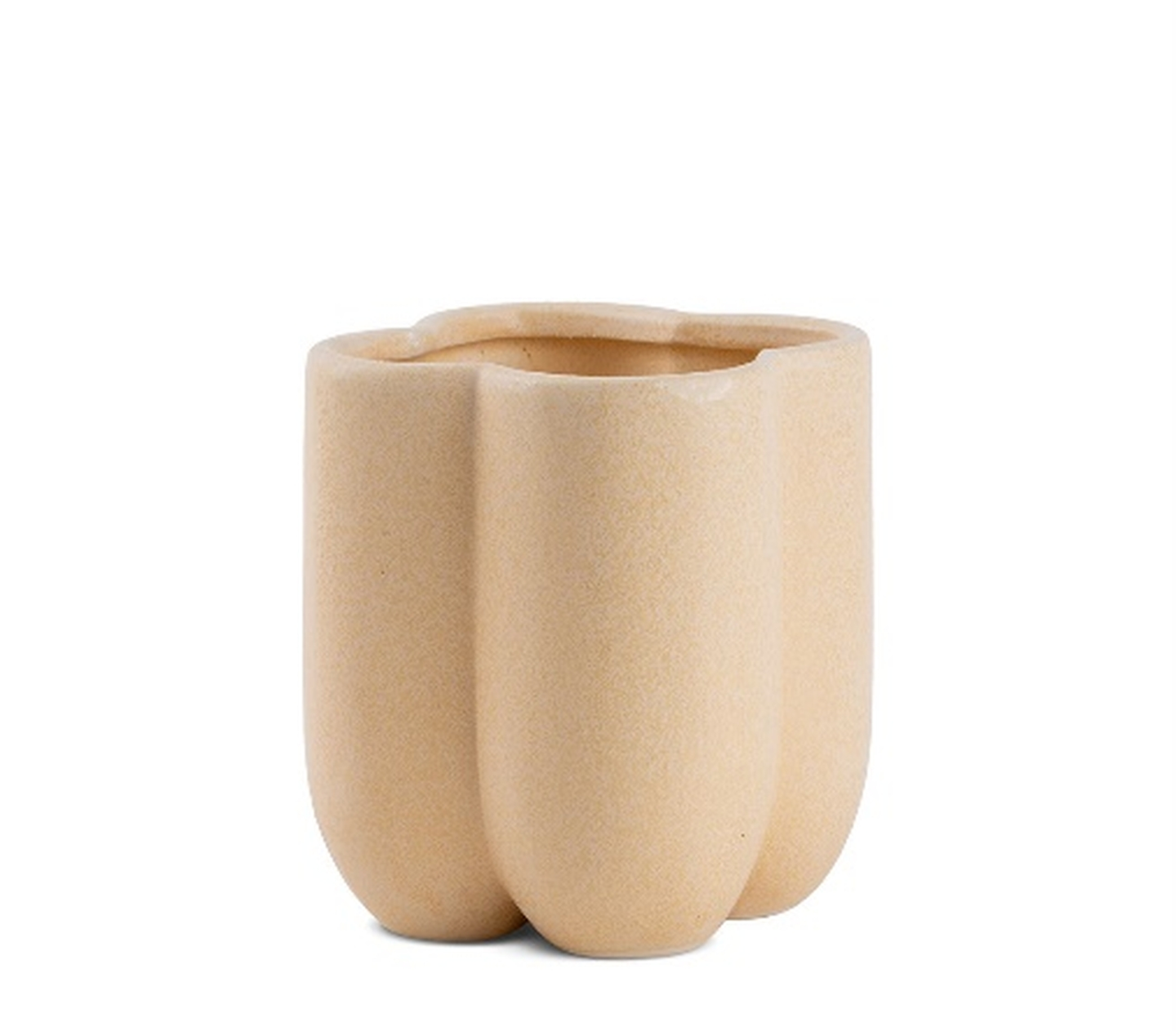 حوض سيراميك زهري الشكل – لون أصفر مرقّط