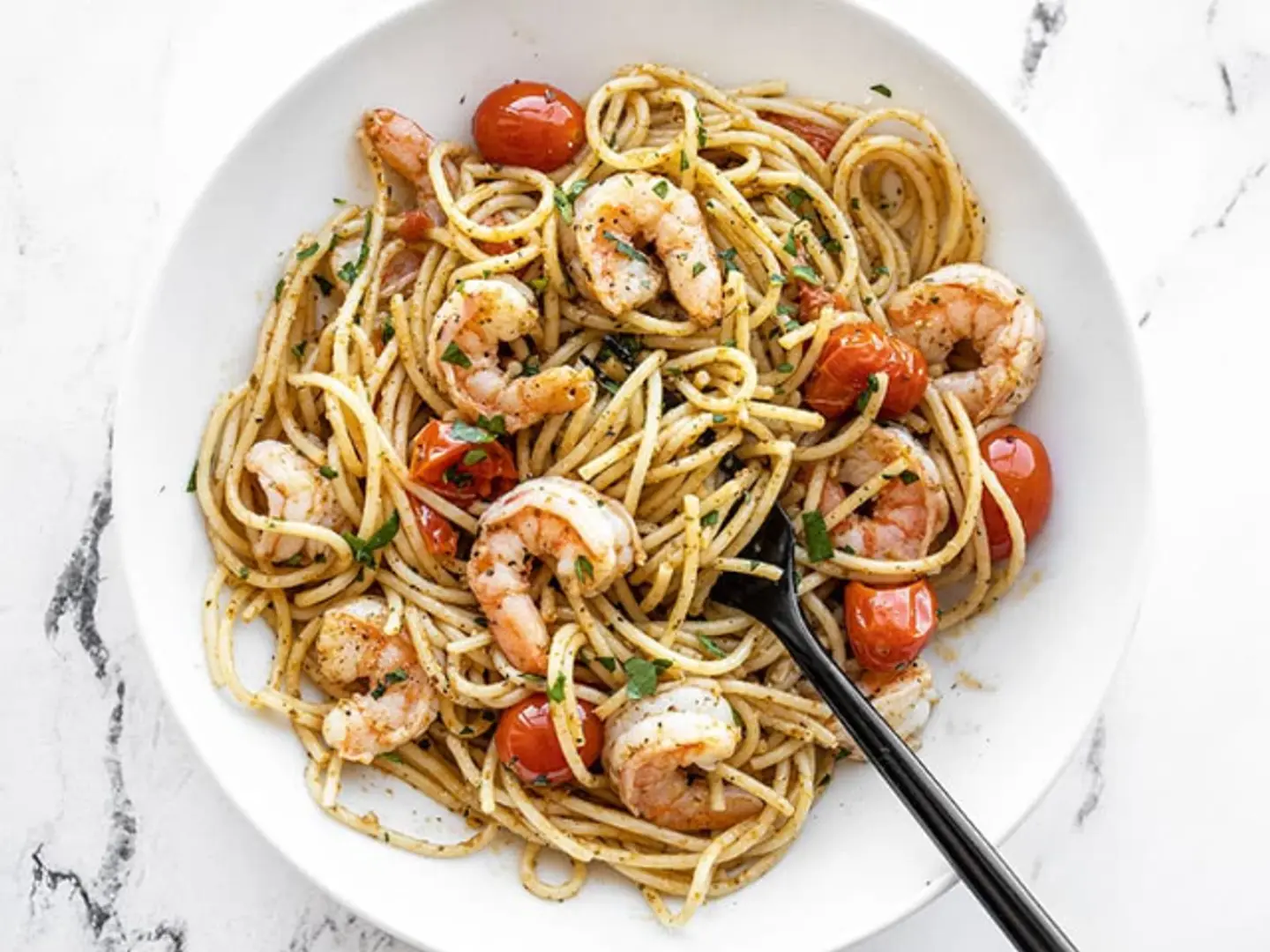 Shrimp Linguine Pesto