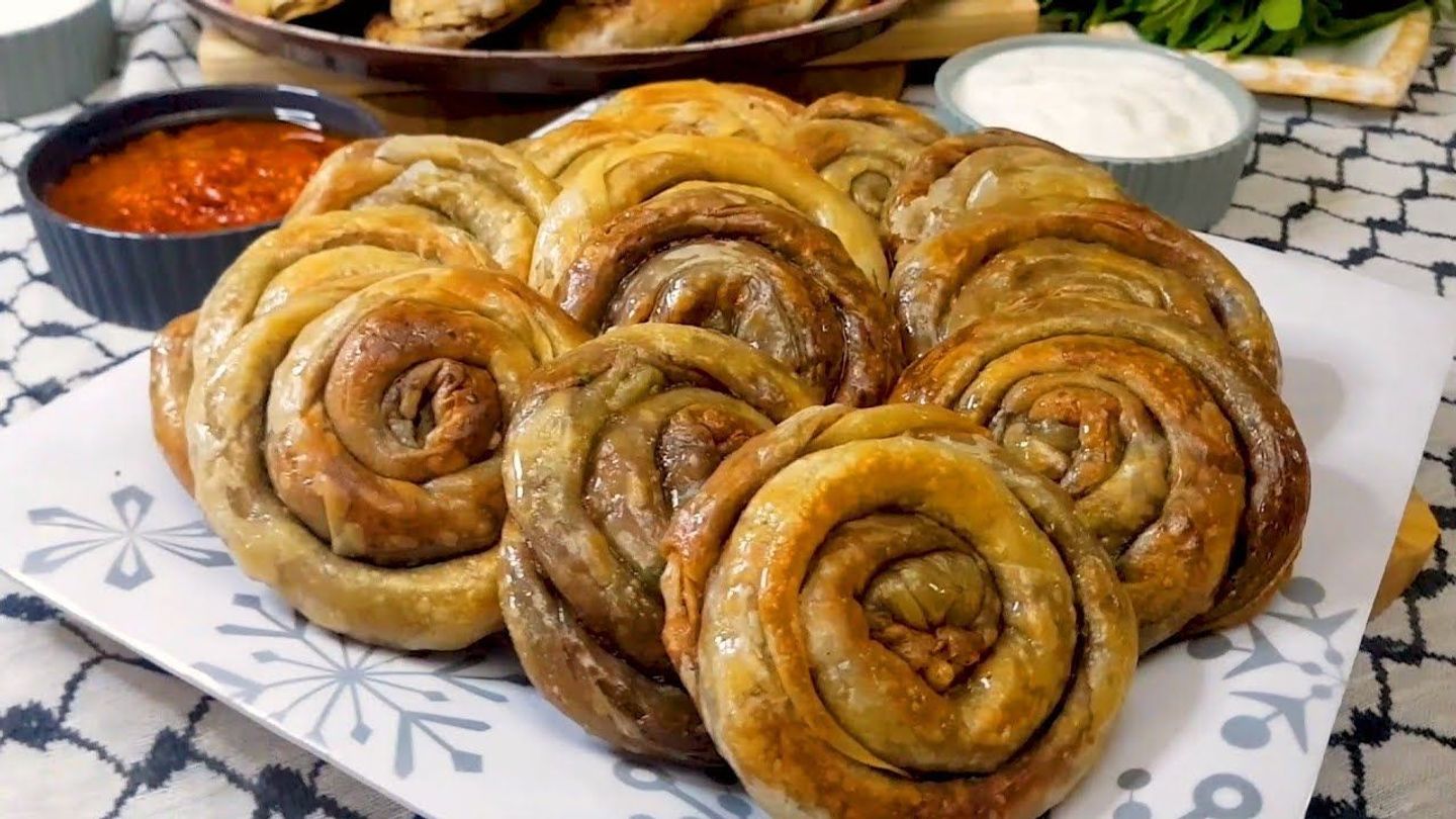 حلزونية بالسبانخ