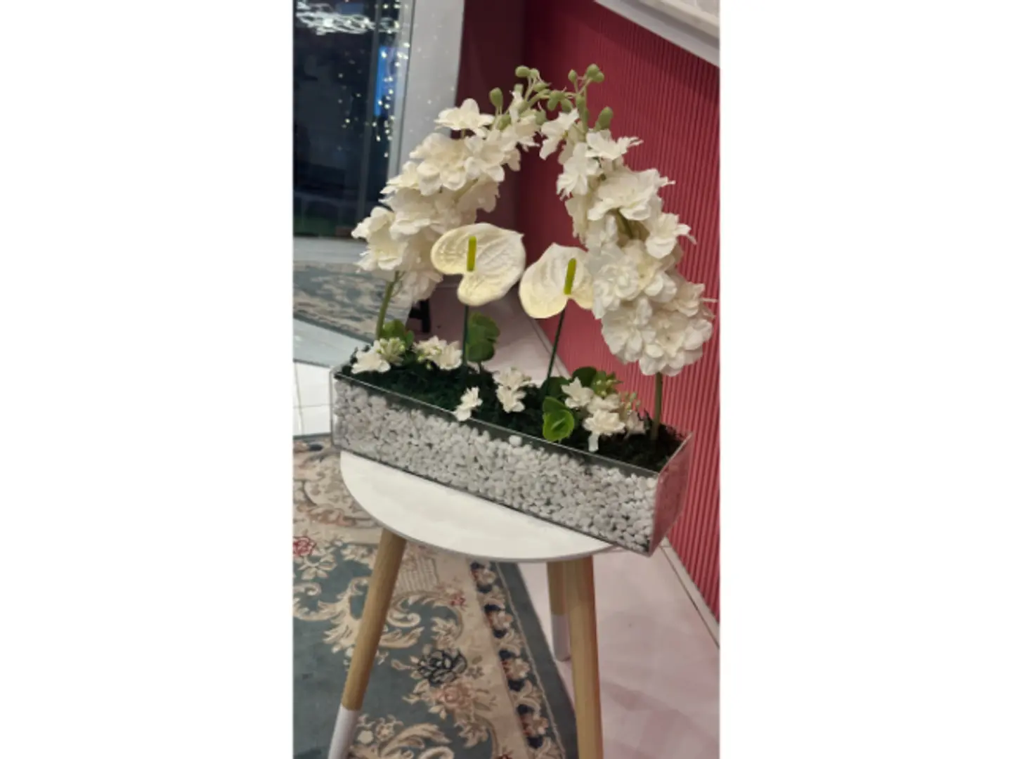 White Anthurium Stand