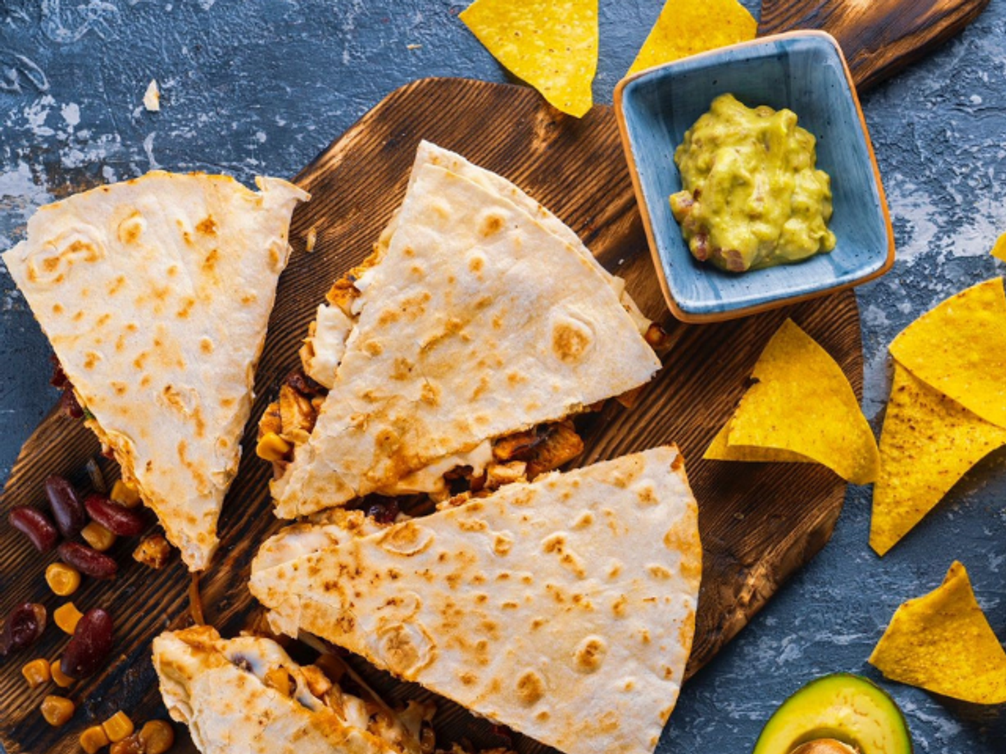Chicken Quesadilla With Beans