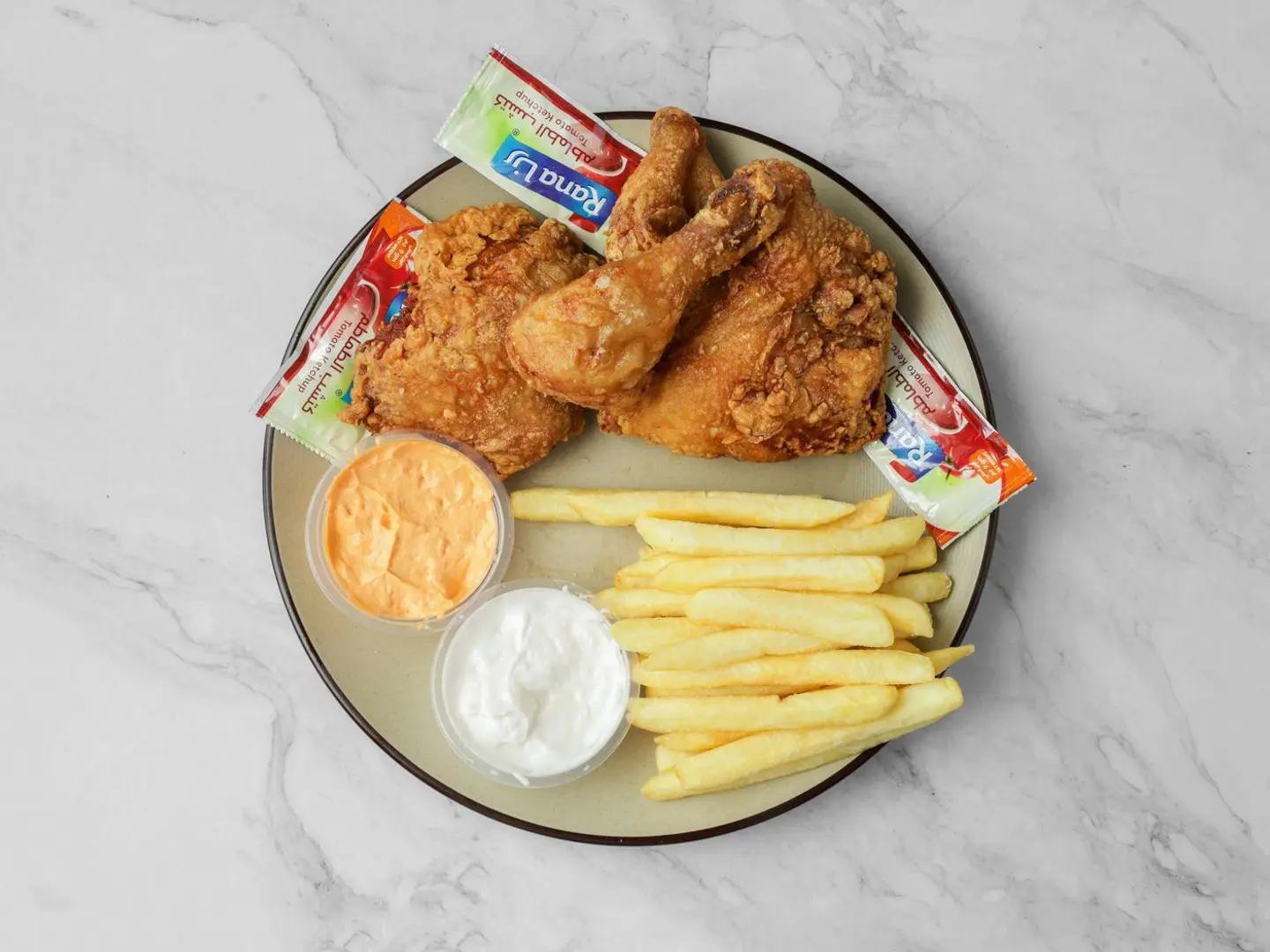 دجاج بروست ٤ قطع حراق