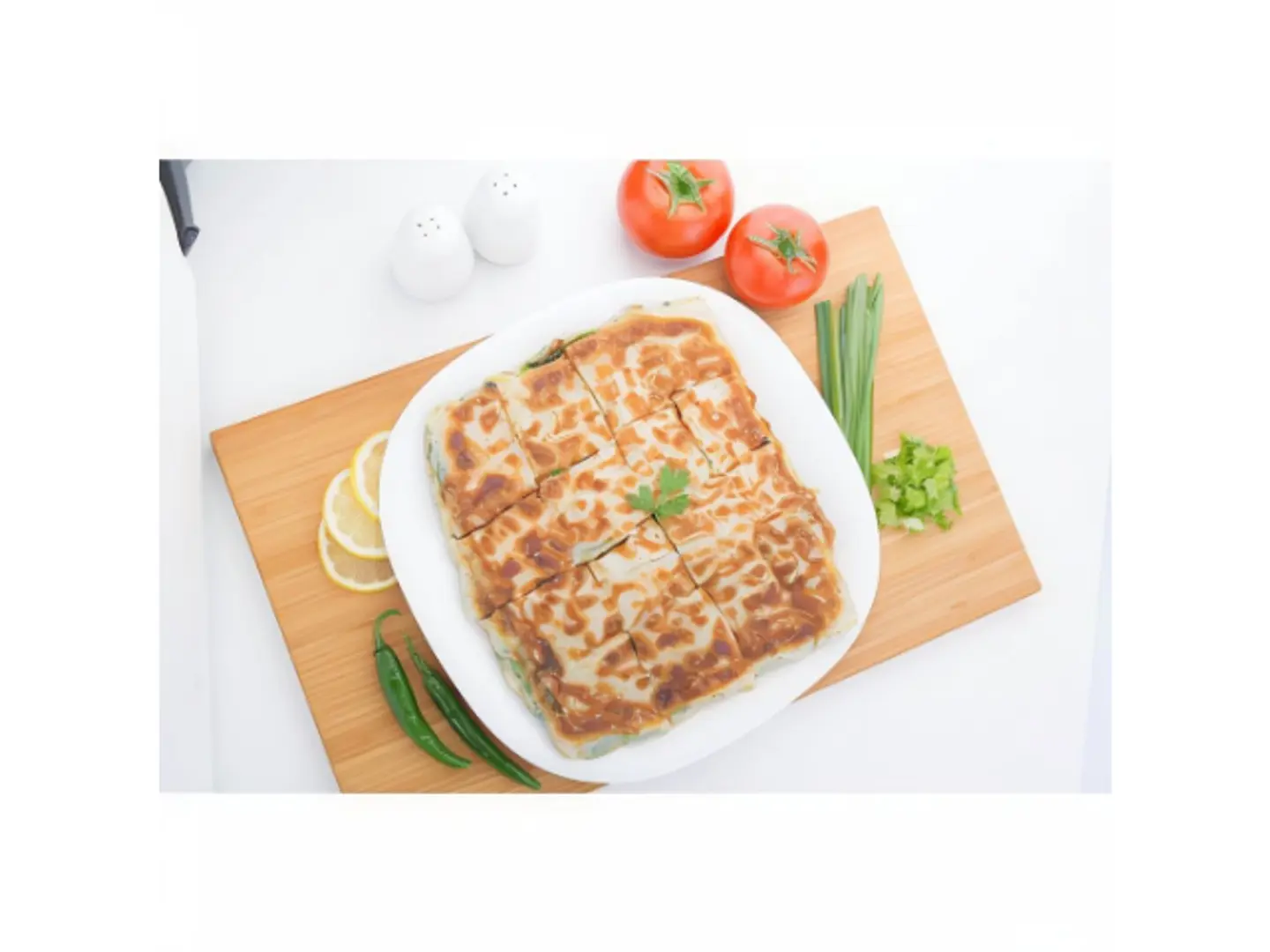 مطبق خضار باللحم دابل