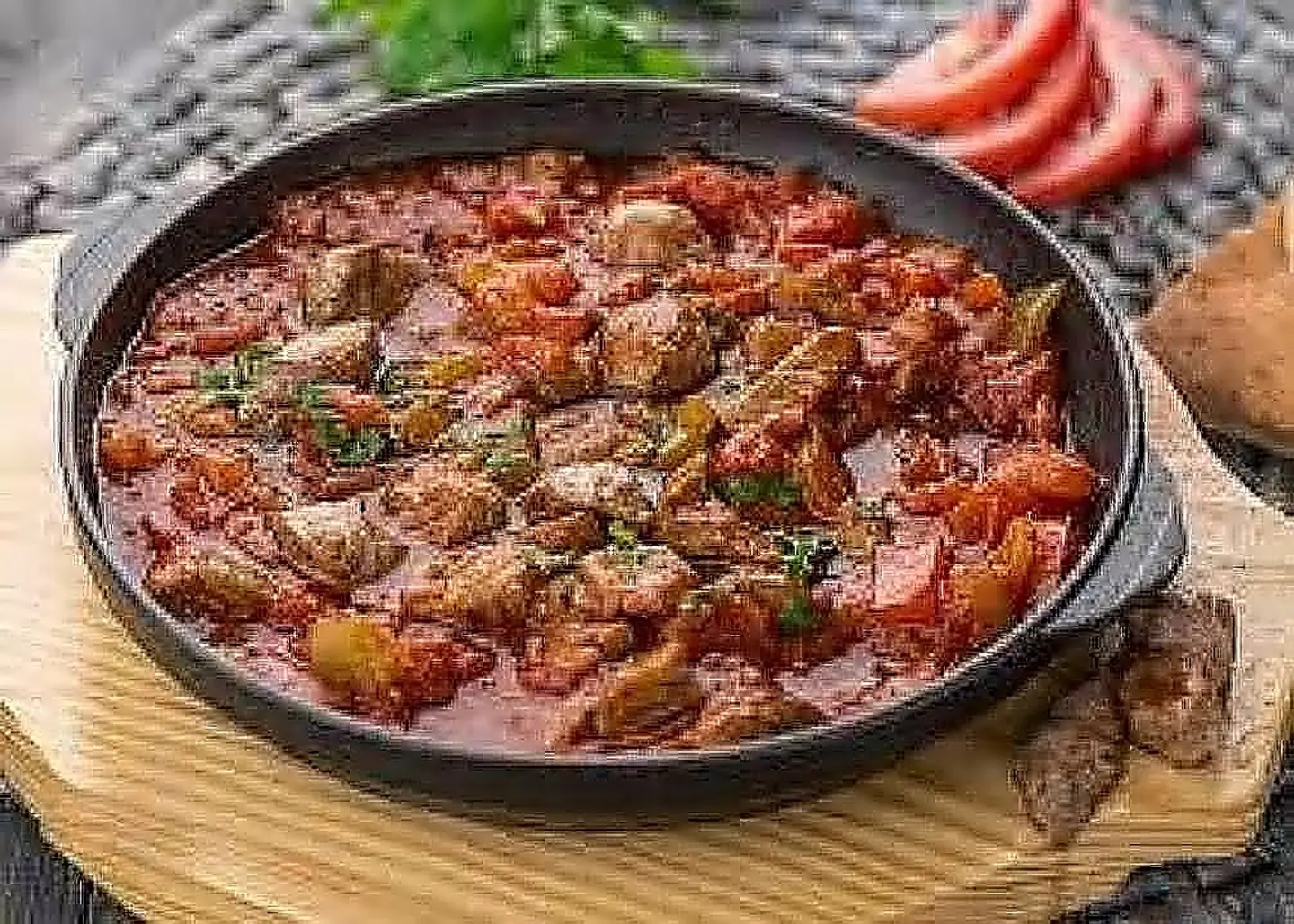 Tomato Frying Pan With Meat