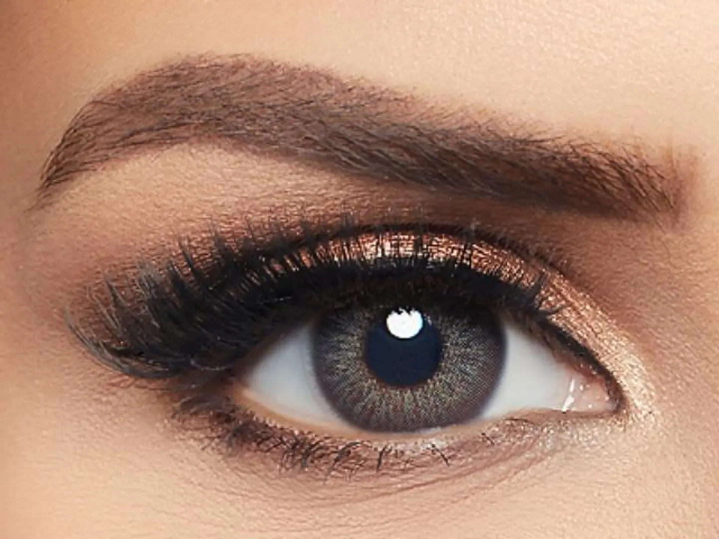 Layala Crescent Gray Plain Colored Lenses Pack Of 2 Contact Lens Replacement 3 Months