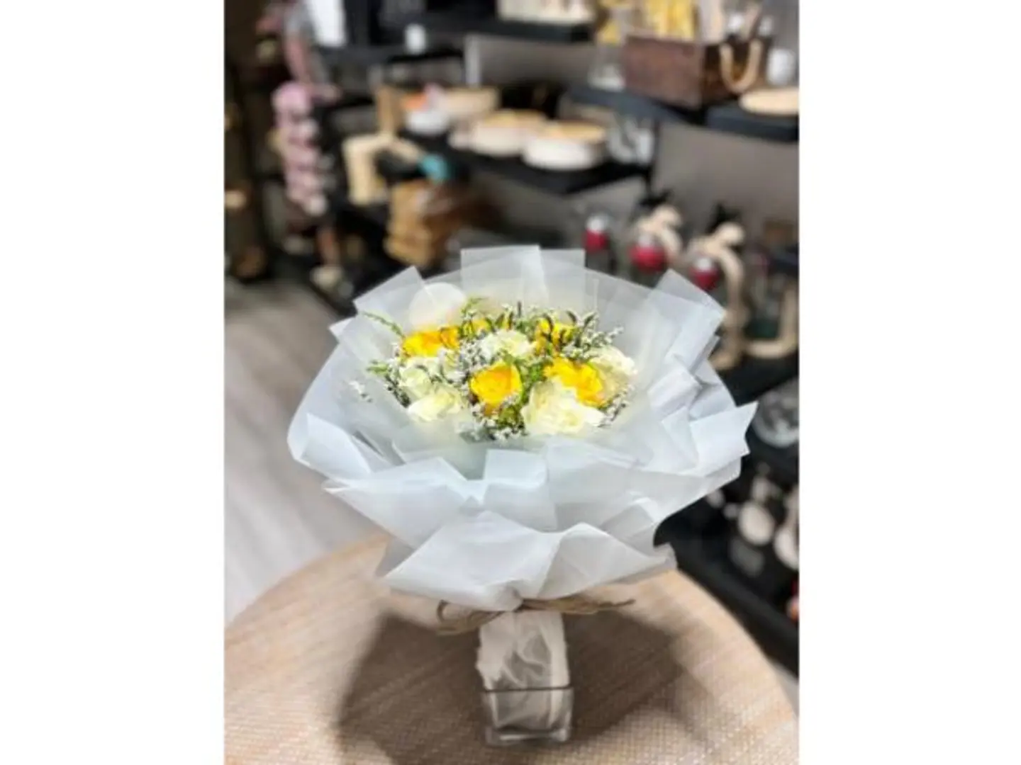 Jasmine And Yellow Rose Bouquet