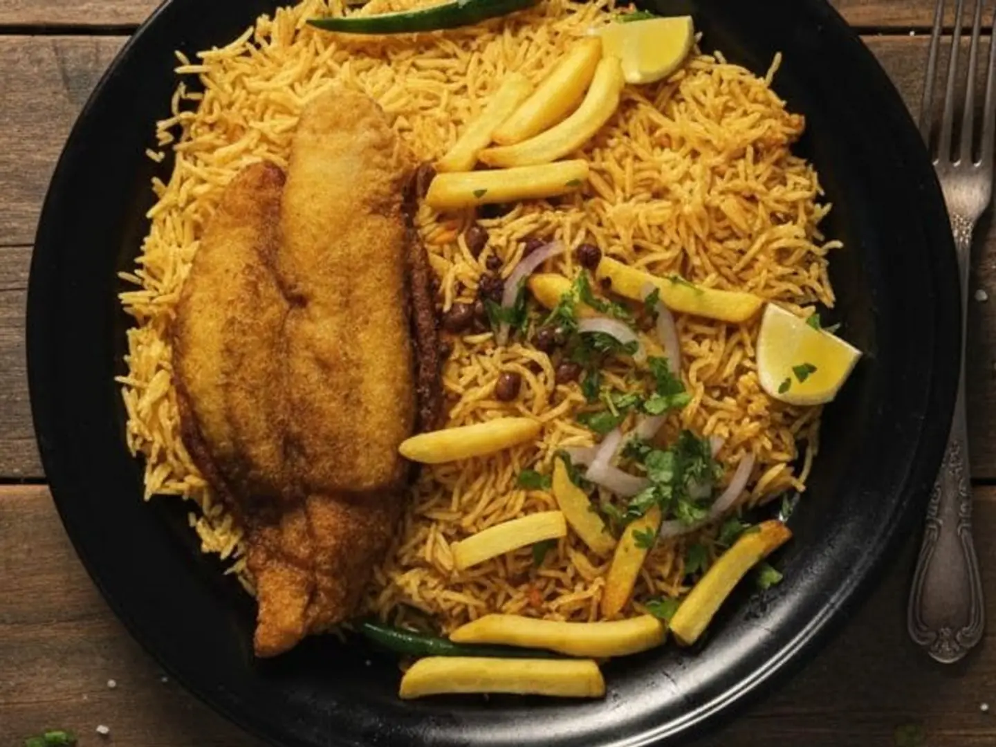 Fried Fish Fillet With Rice