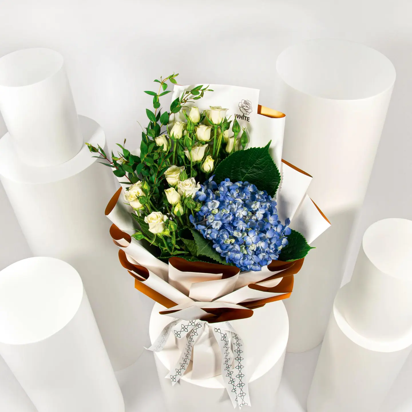 White And Blue Bouquet