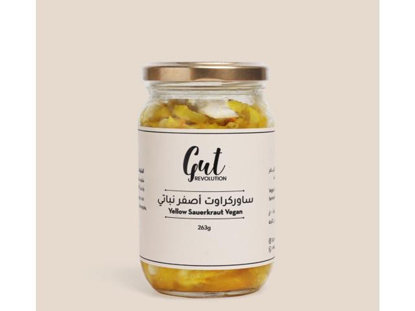 Yellow Vegan Sauerkraut