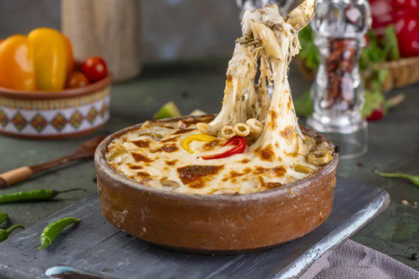 طاجن مكرونه بشاميل