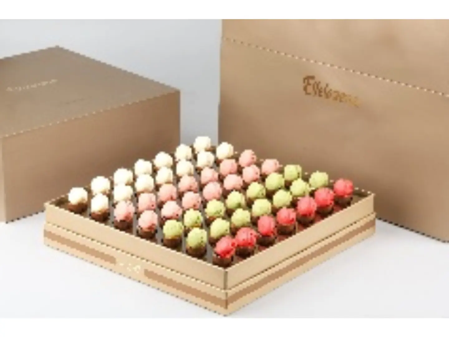 Chocolate Cups With Macaron Box