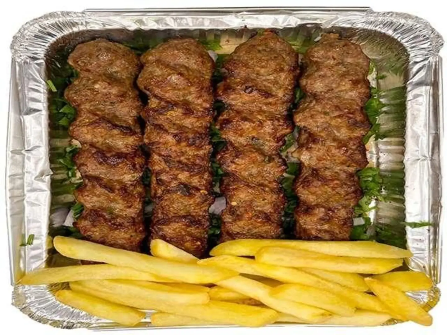 اربعة اسياخ كباب لحم