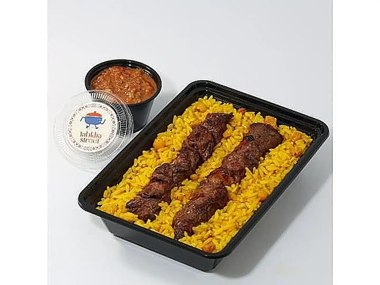 Lamb Awsal With Rice Or Grilled Potatoes And Daqoos Sauce