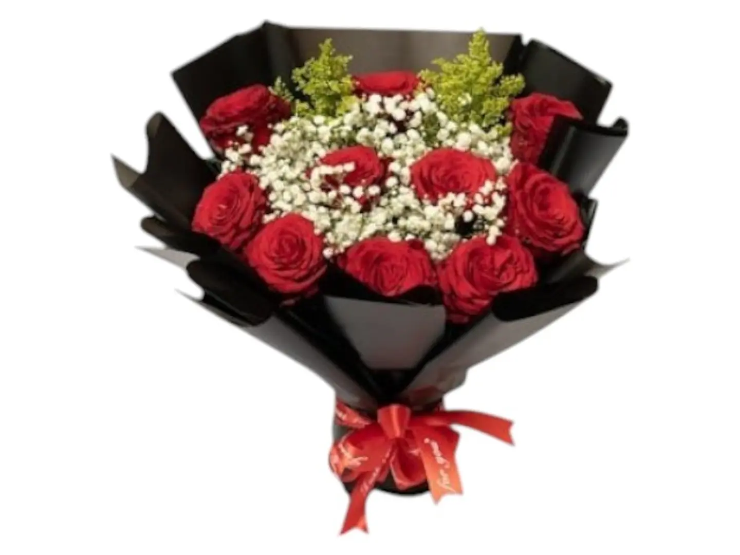 2008 Base Bouquet With 10 Red Roses With Accessories