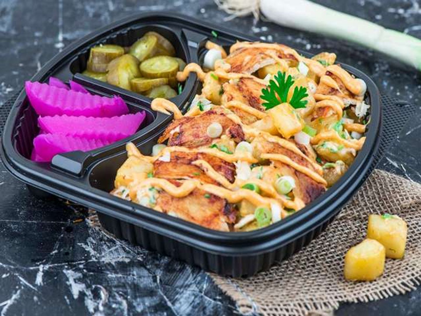 بطاطس مكعبات حراق