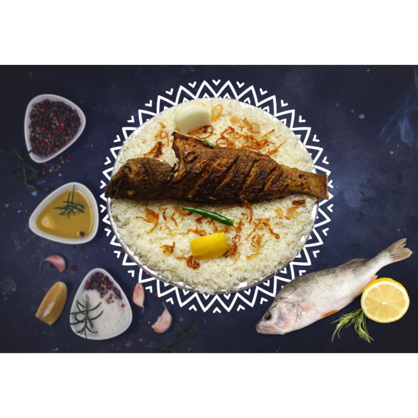 Fried Arabic Grouper Meal - White Rice