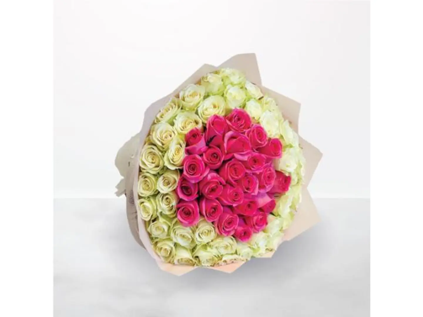 Fuchsia White Rose Bouquet