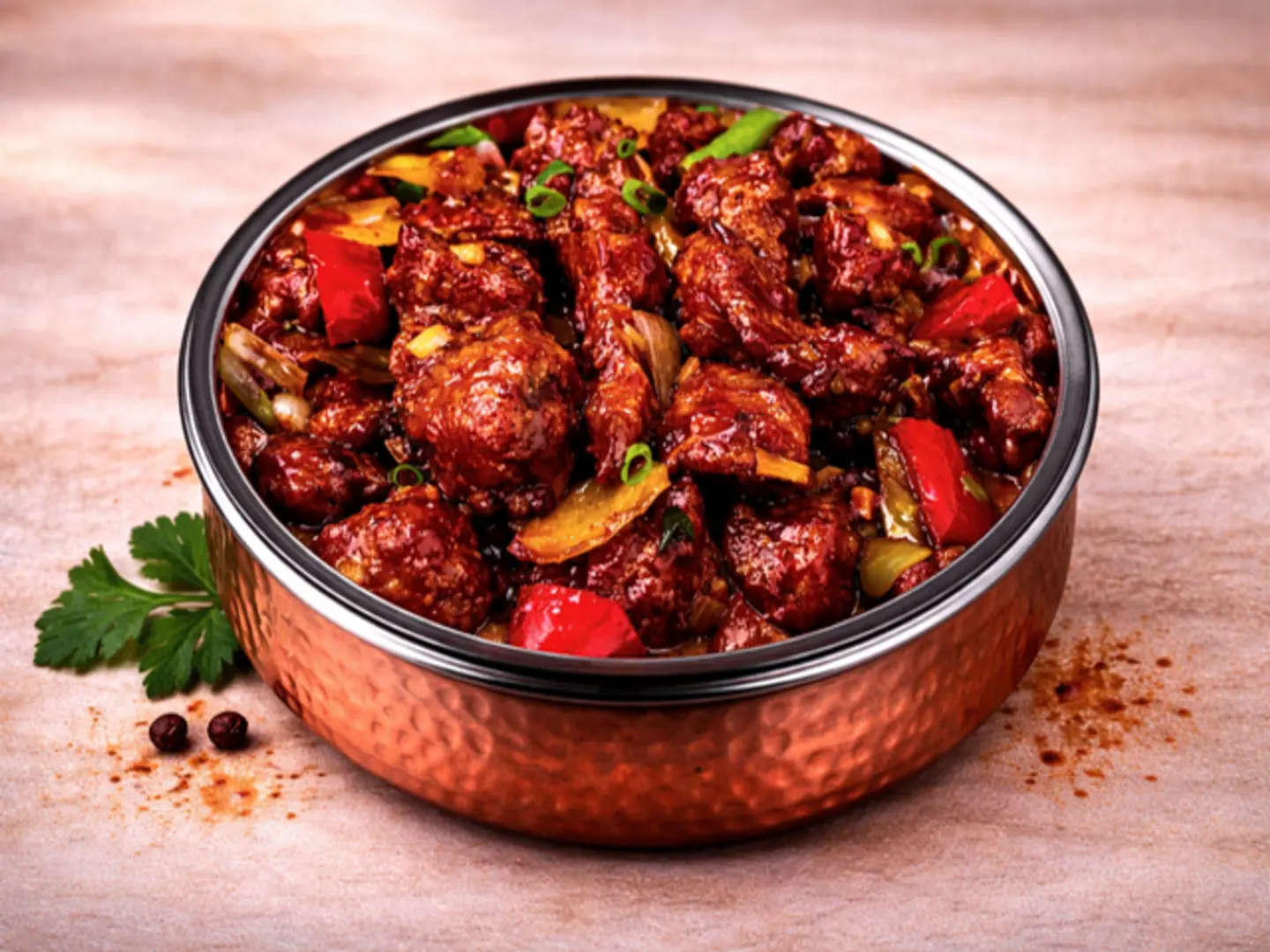 Chicken Chilli Dry Semi Gravy