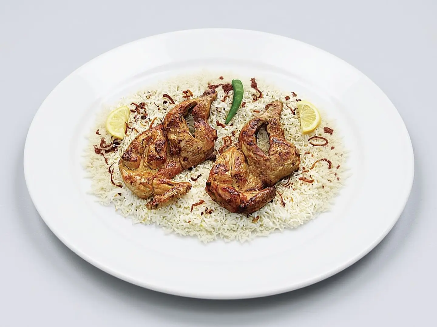 حبة دجاج مظبى أرز مندي