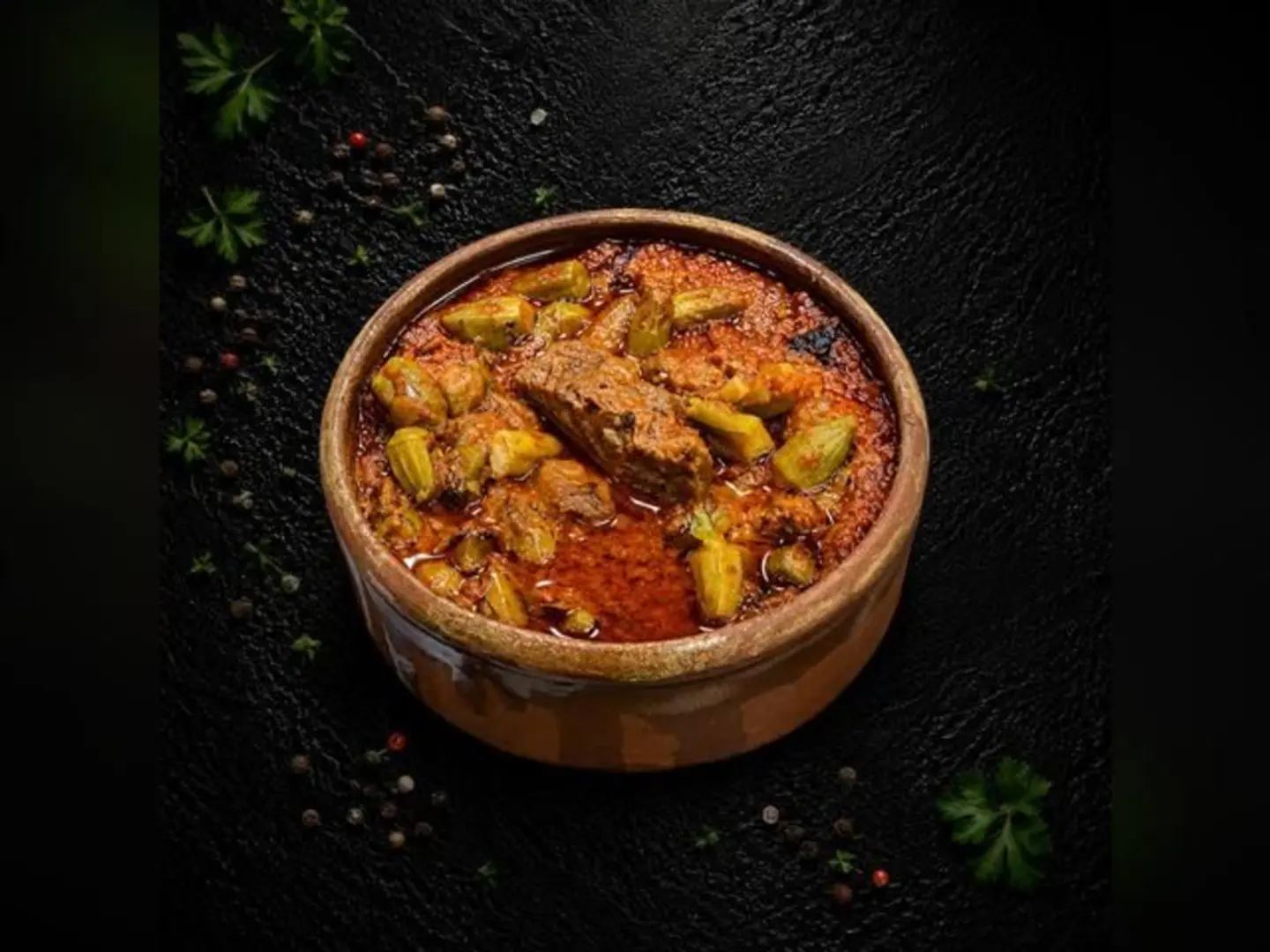 Okra And Meat Casserole