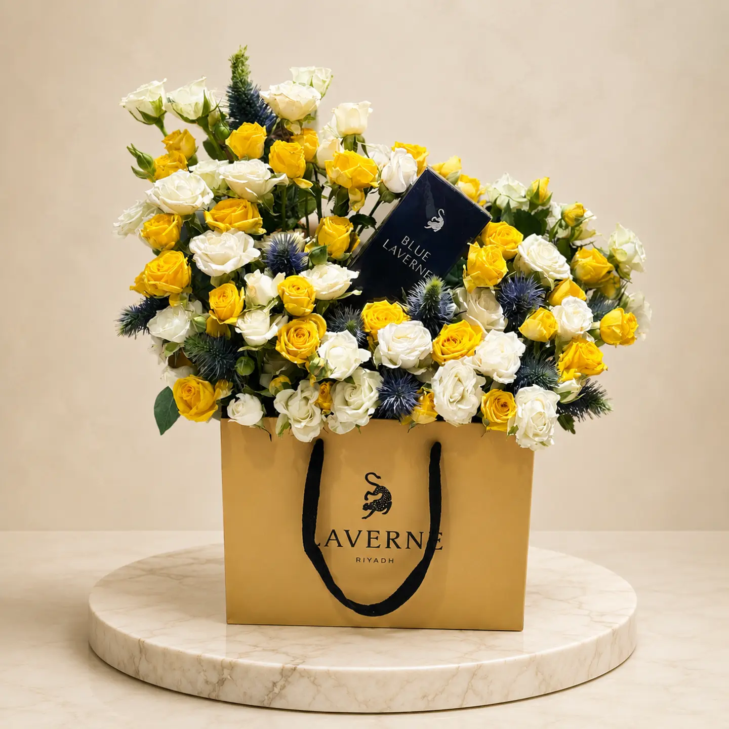Laverne Sunshine Floral Bag With Blue Laverne