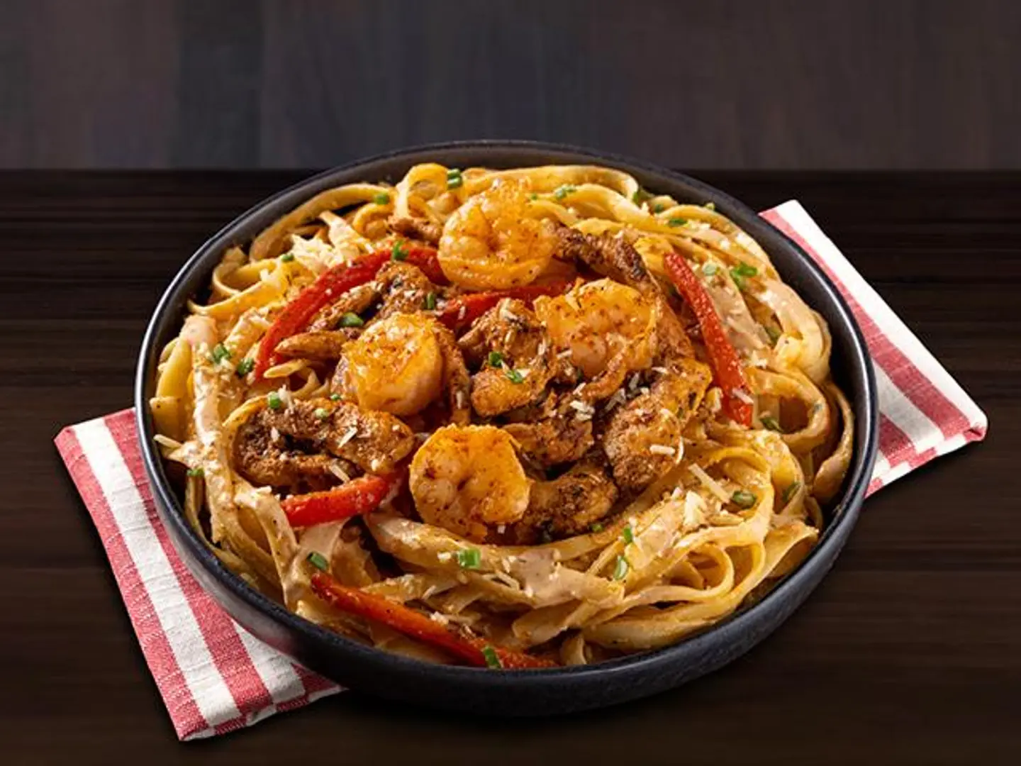 باستا كاجون روبيان ودجاج