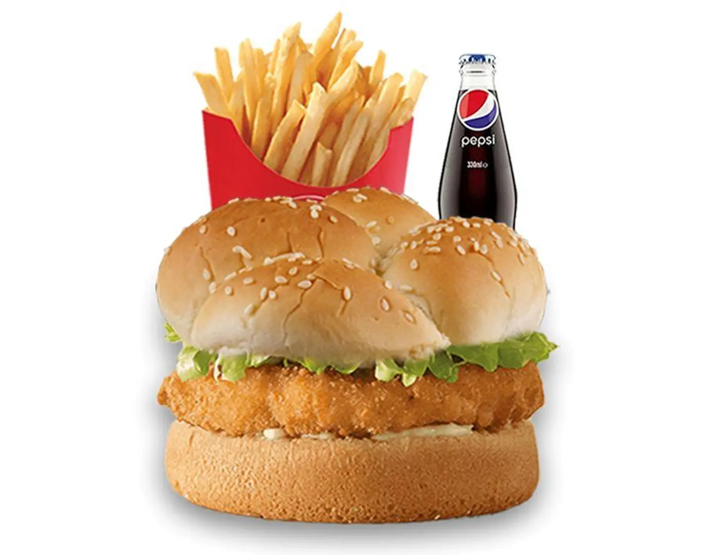 Double Chicken Burger Meal