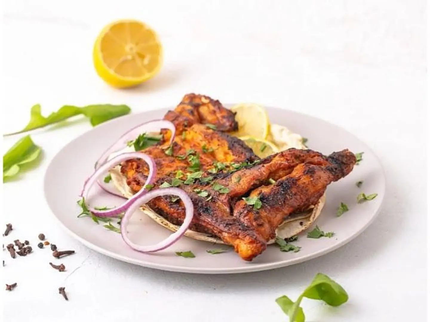 نص فرخة على فحم