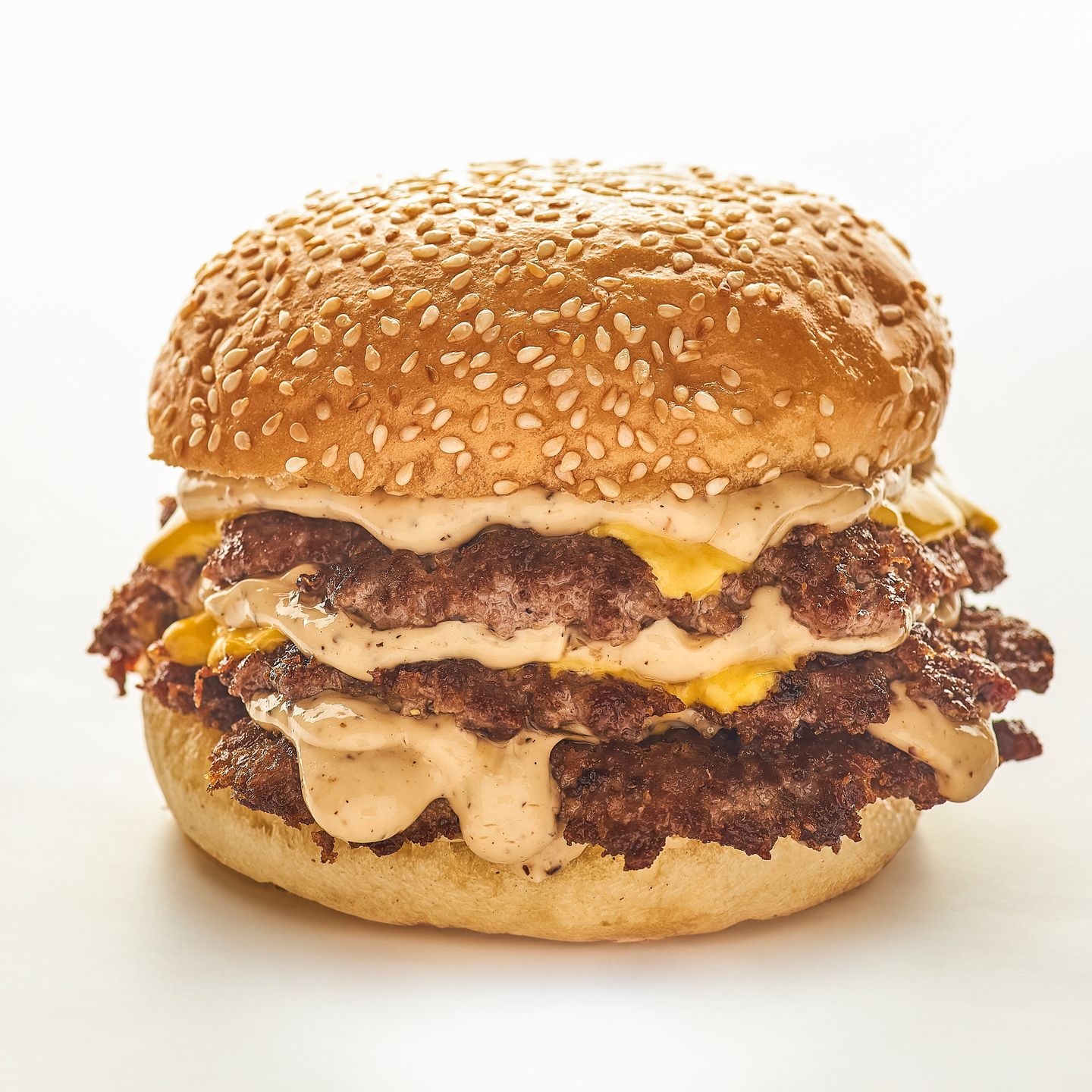 Triple Smash Beef Burger