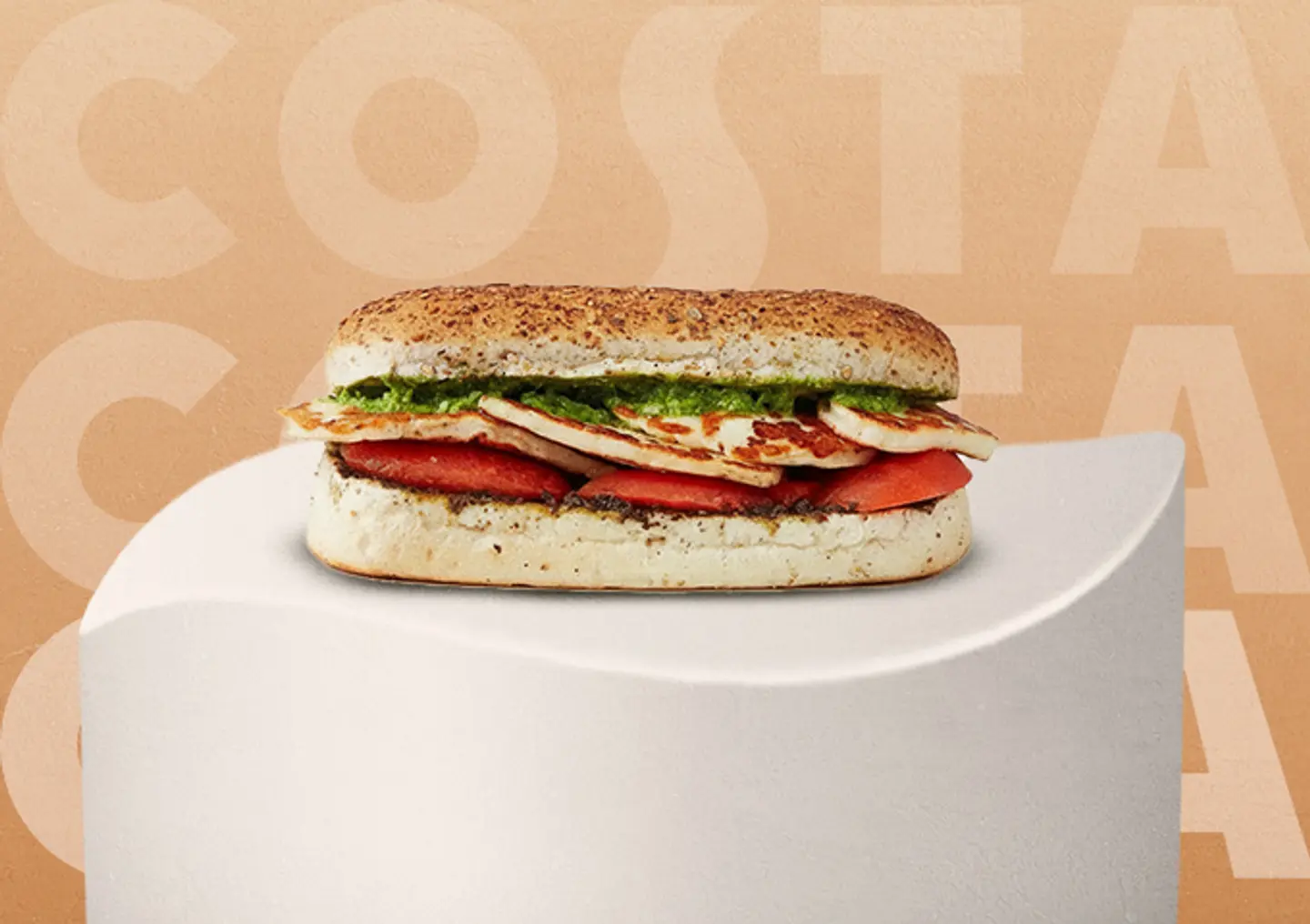 خبز شيباتا بالزعتر مع الحلوم المشوي