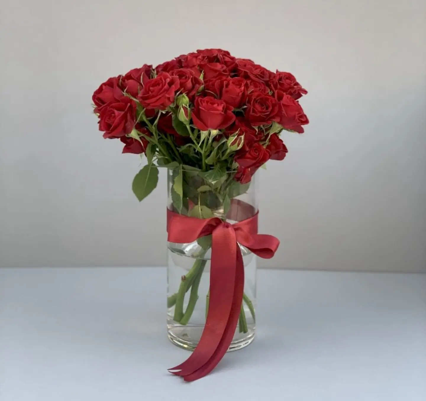 Red Baby Rose Vase