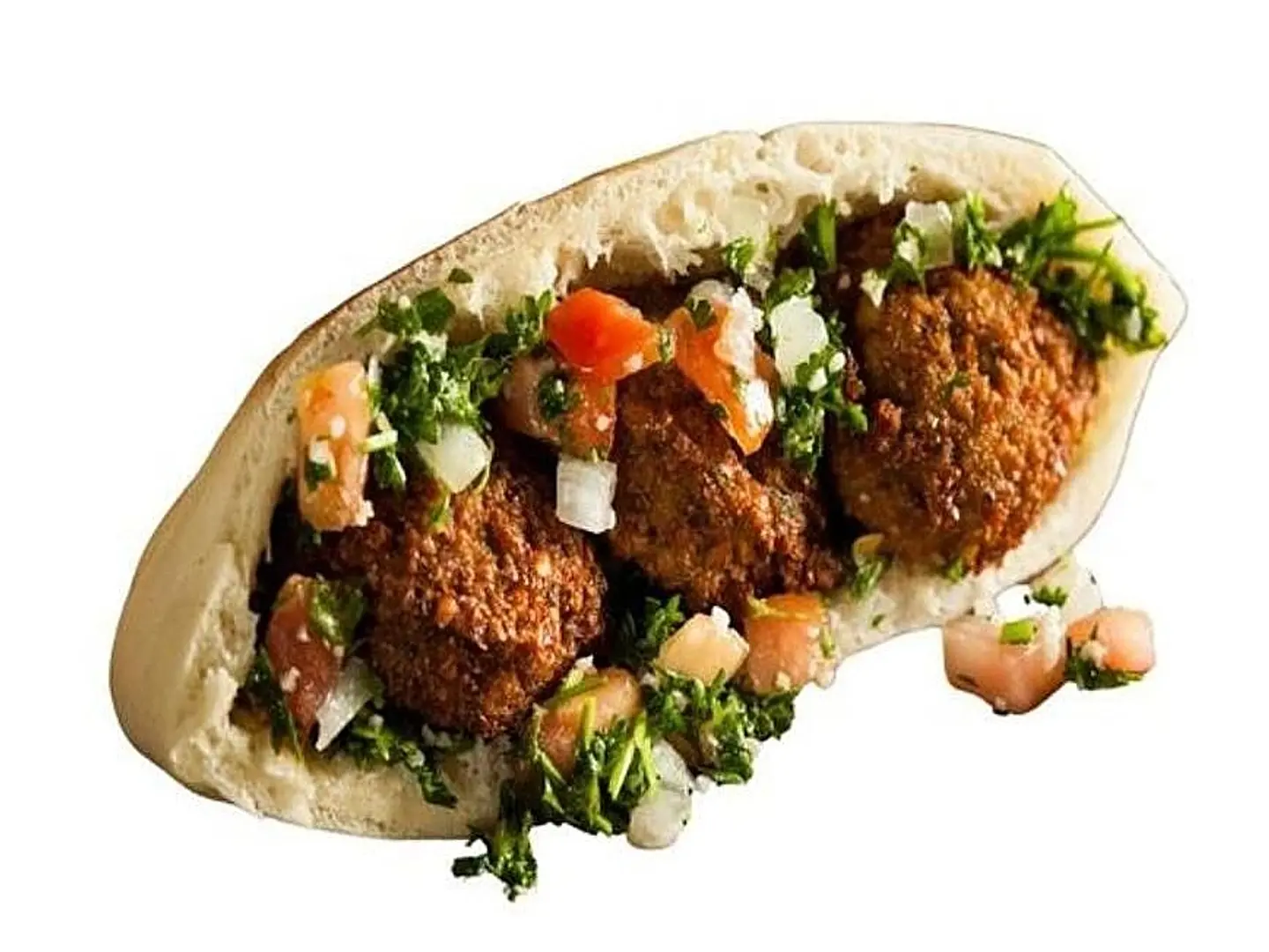 ساندوتش فلافل مع بيض