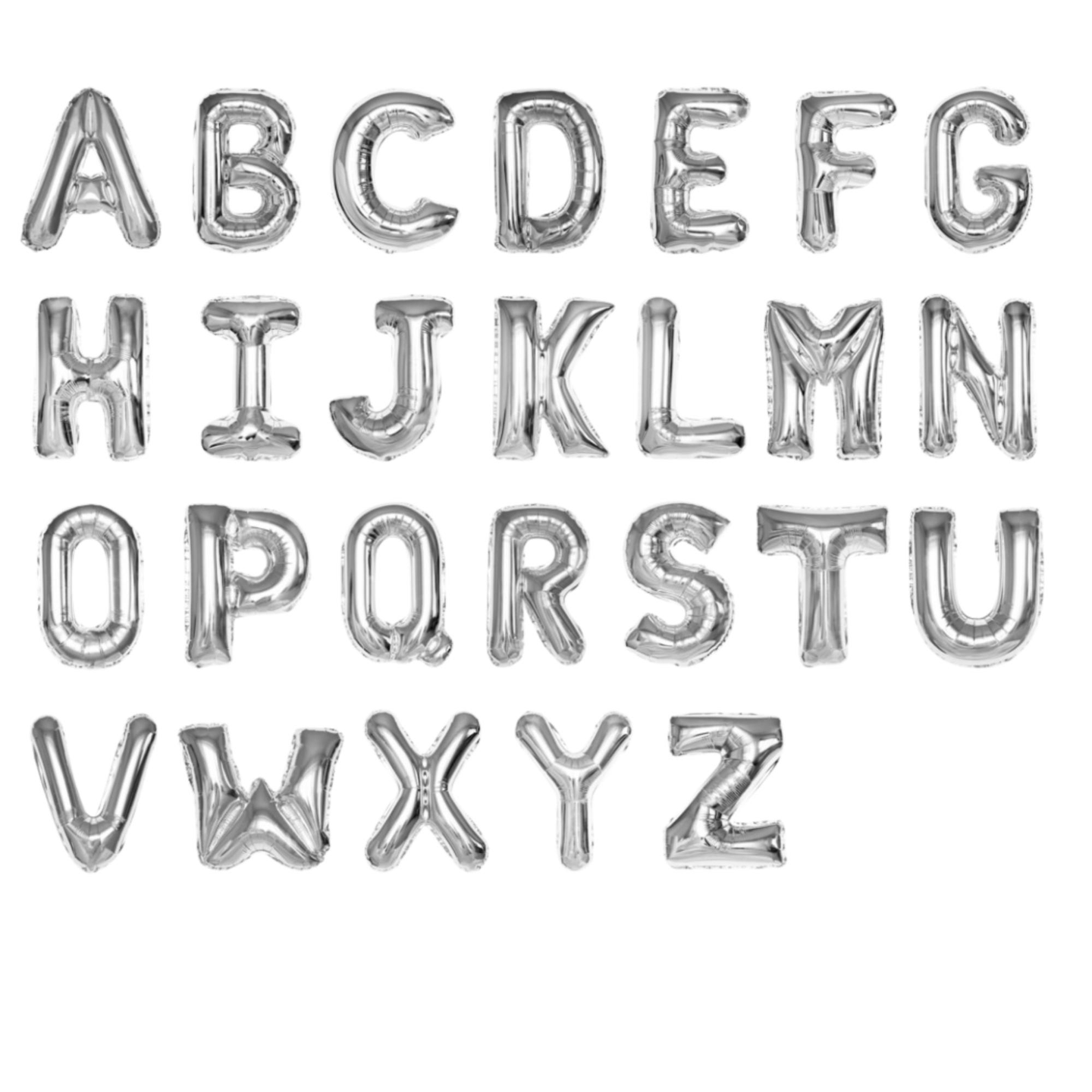 Large Silver Balloon Letter
