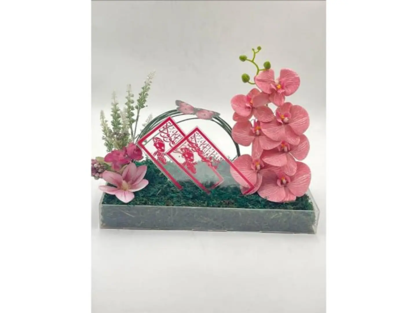 Newborn Girl Stand With Flowers