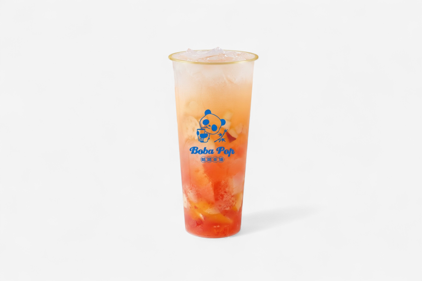 Peach Oolong Boba Iced Tea