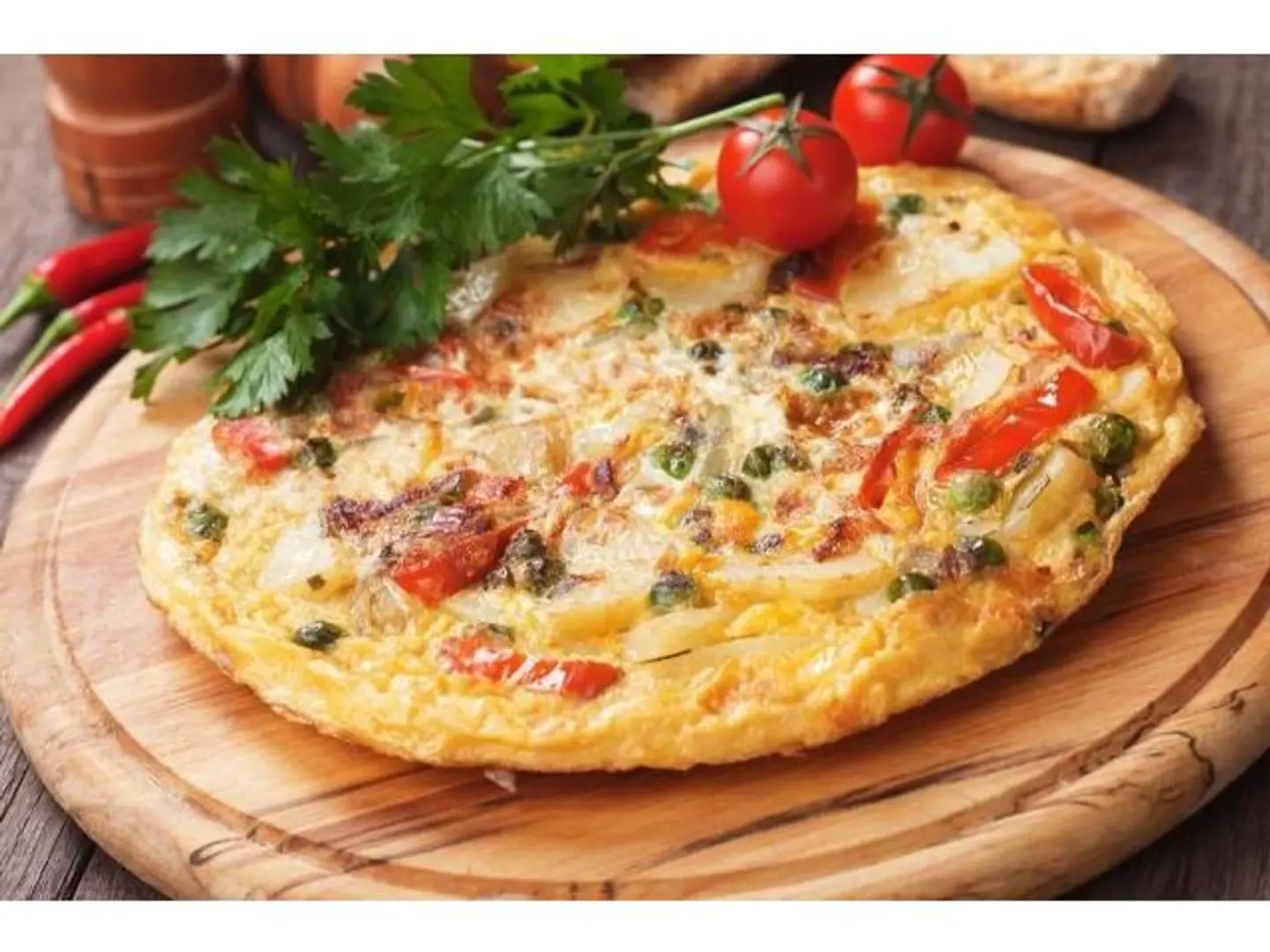 Egg Omelette Pizza