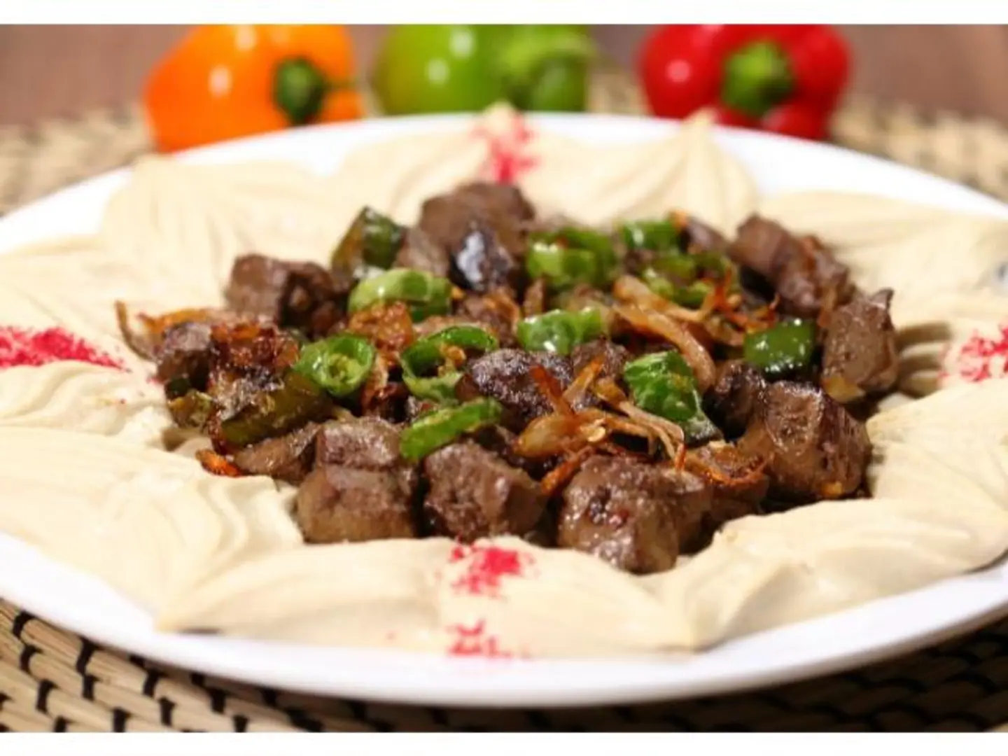 Liver With Hummus Platter