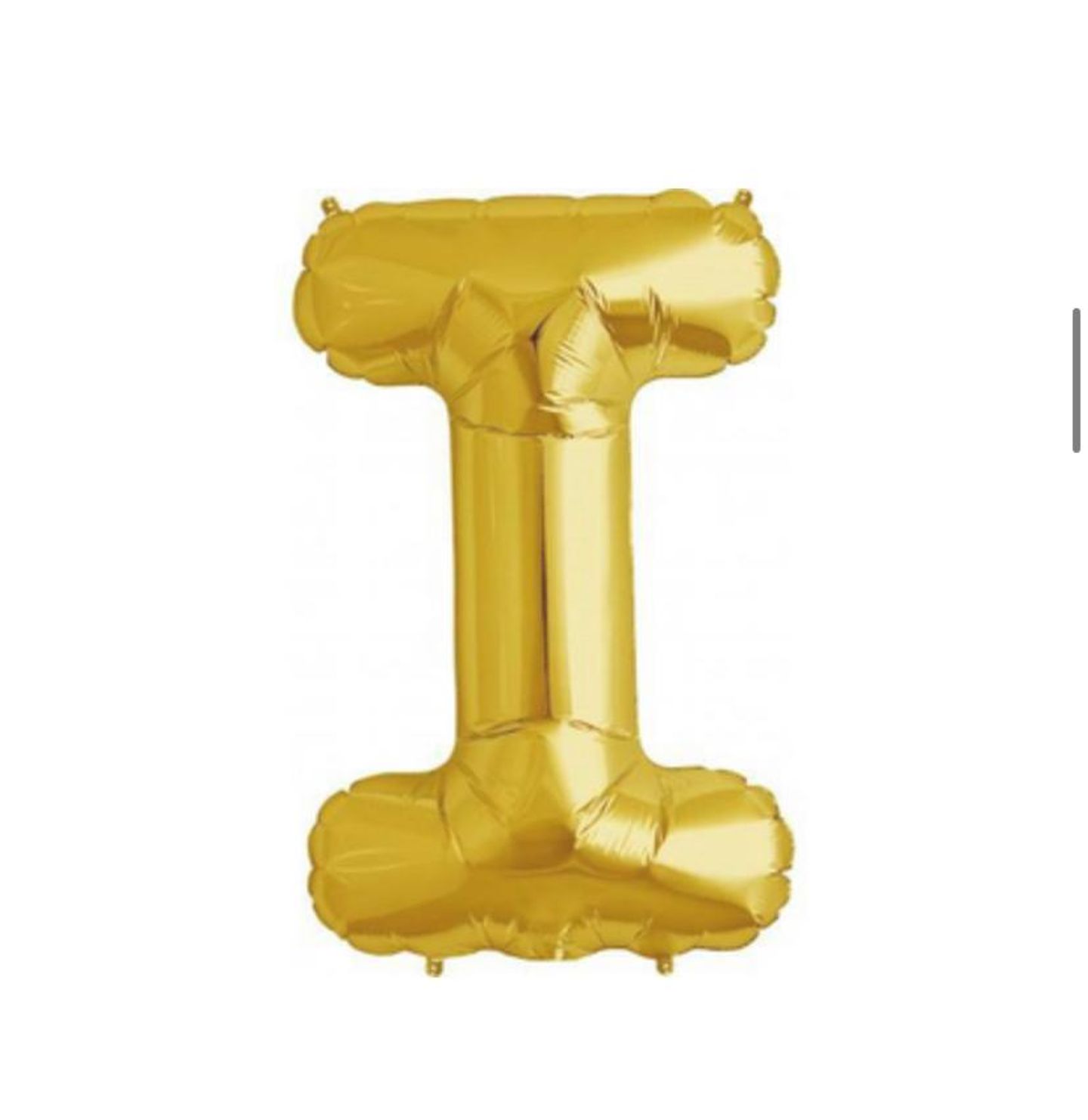 Letter I Gold Balloon
