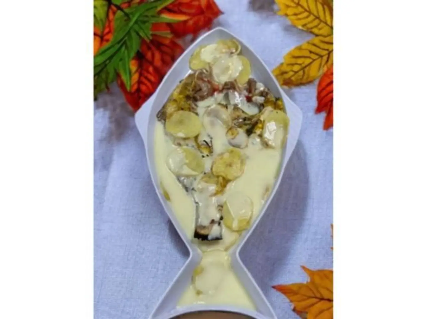 Grilled Fish With Potatoes And Cream For One