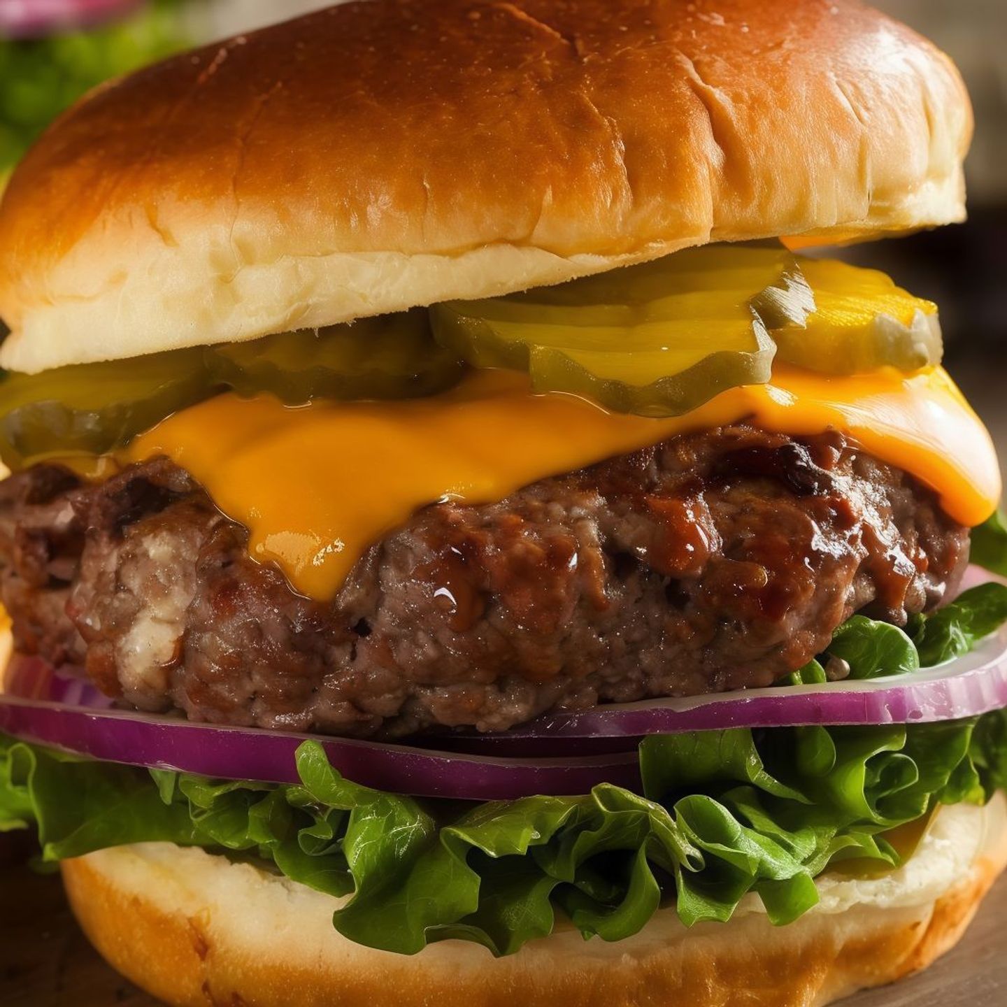 Hashi Meat Burger Stuffed With Cheese