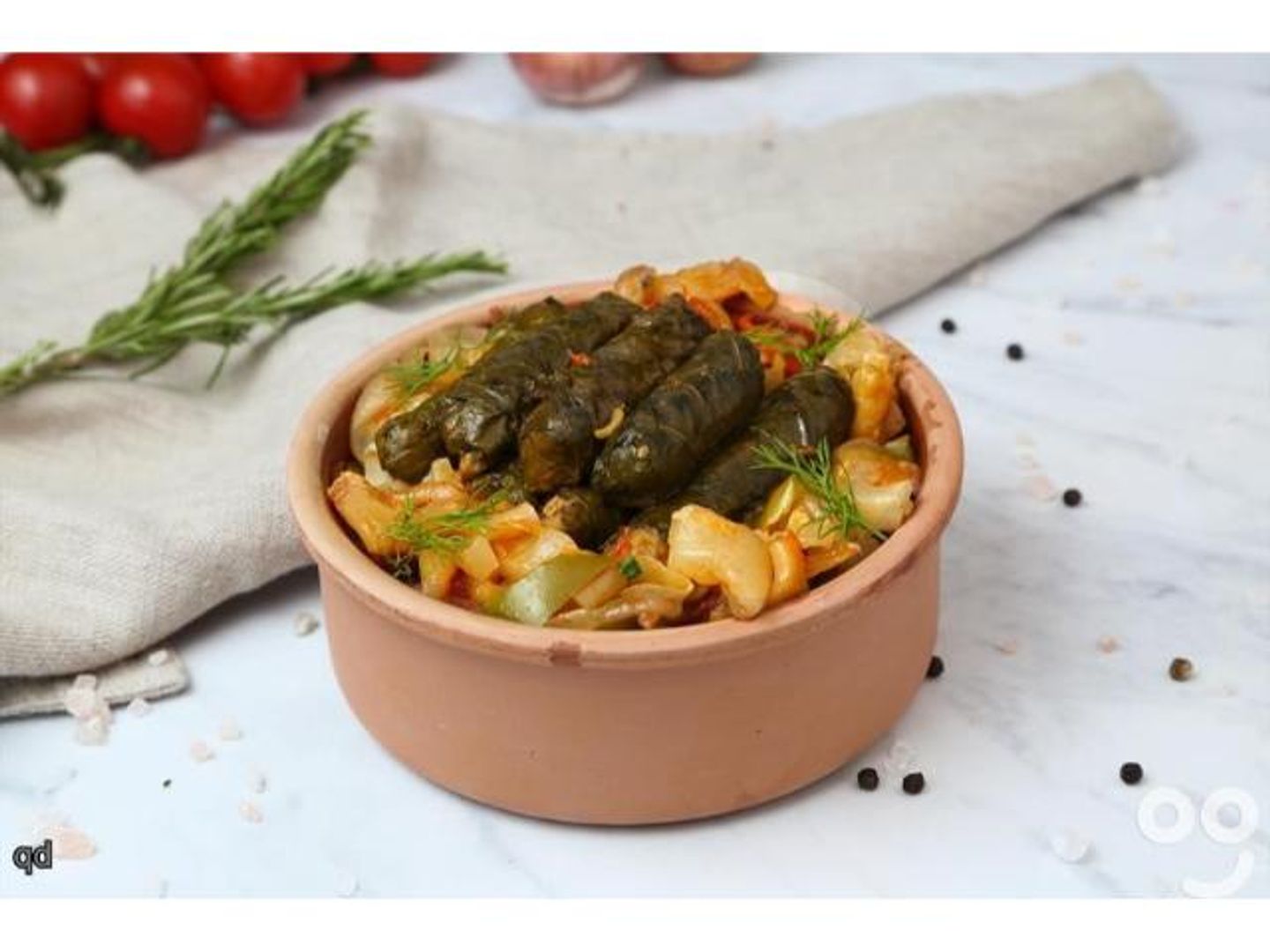 طاجن ورق عنب بالكوارع