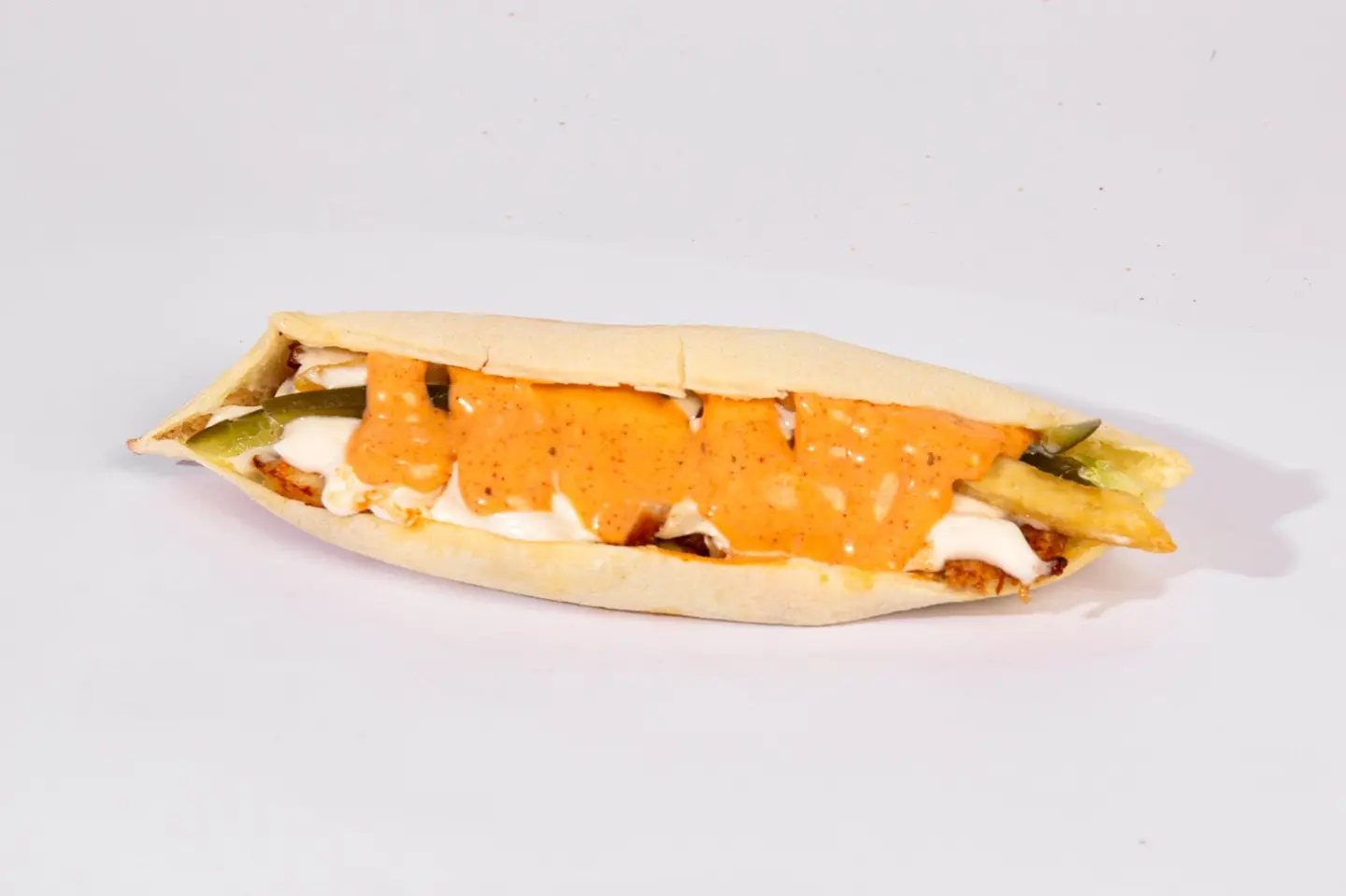 Shawarma Sandwich Iraqi Bread With Cheese