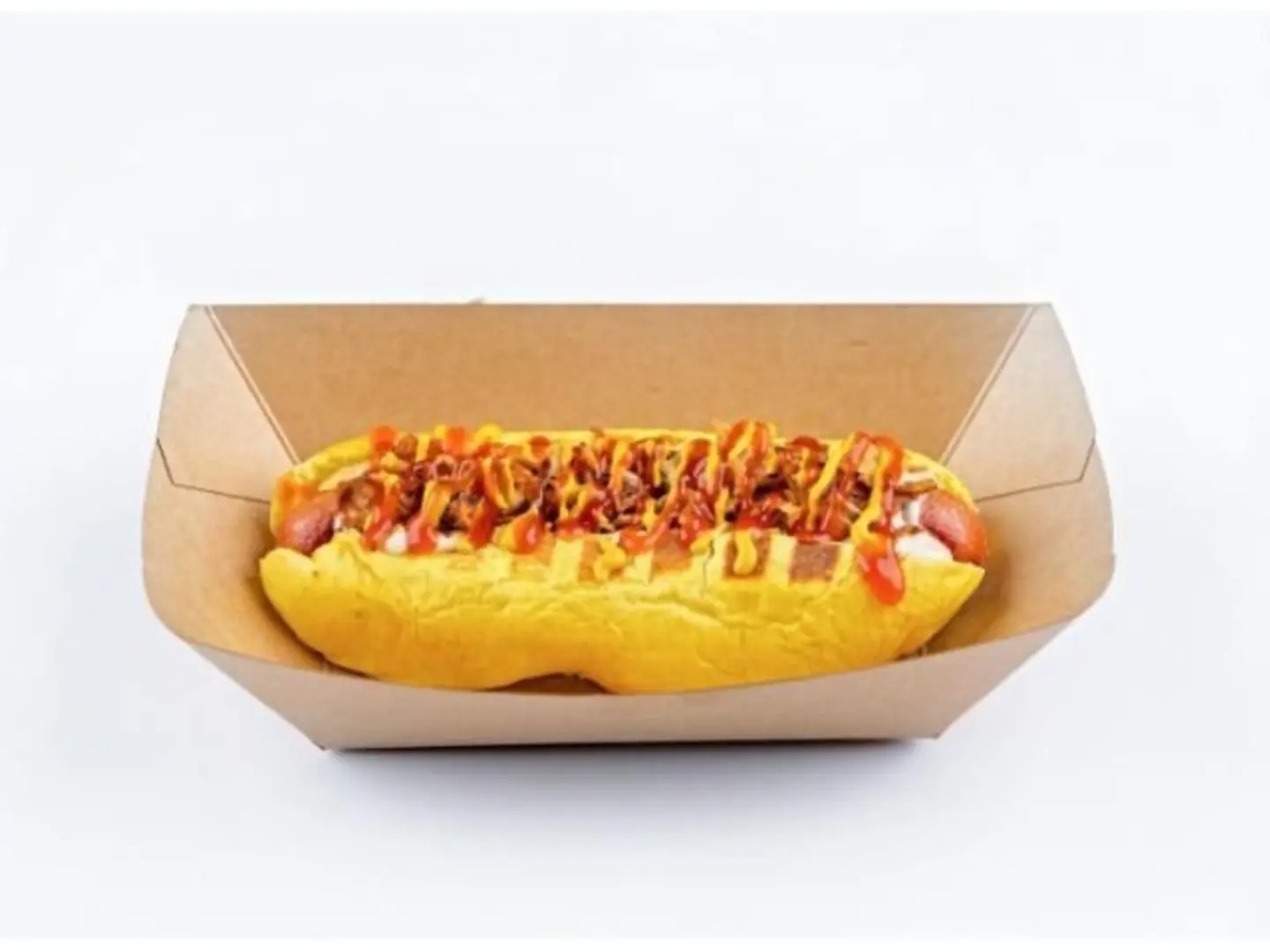 Hot Dog On Sajj With Cheese