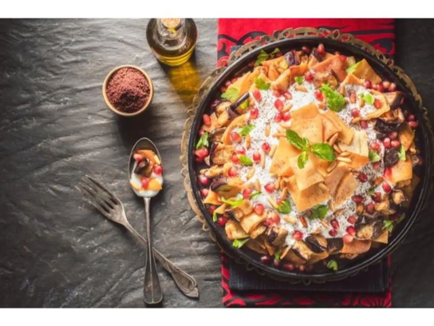 Eggplant Fattah With Meat