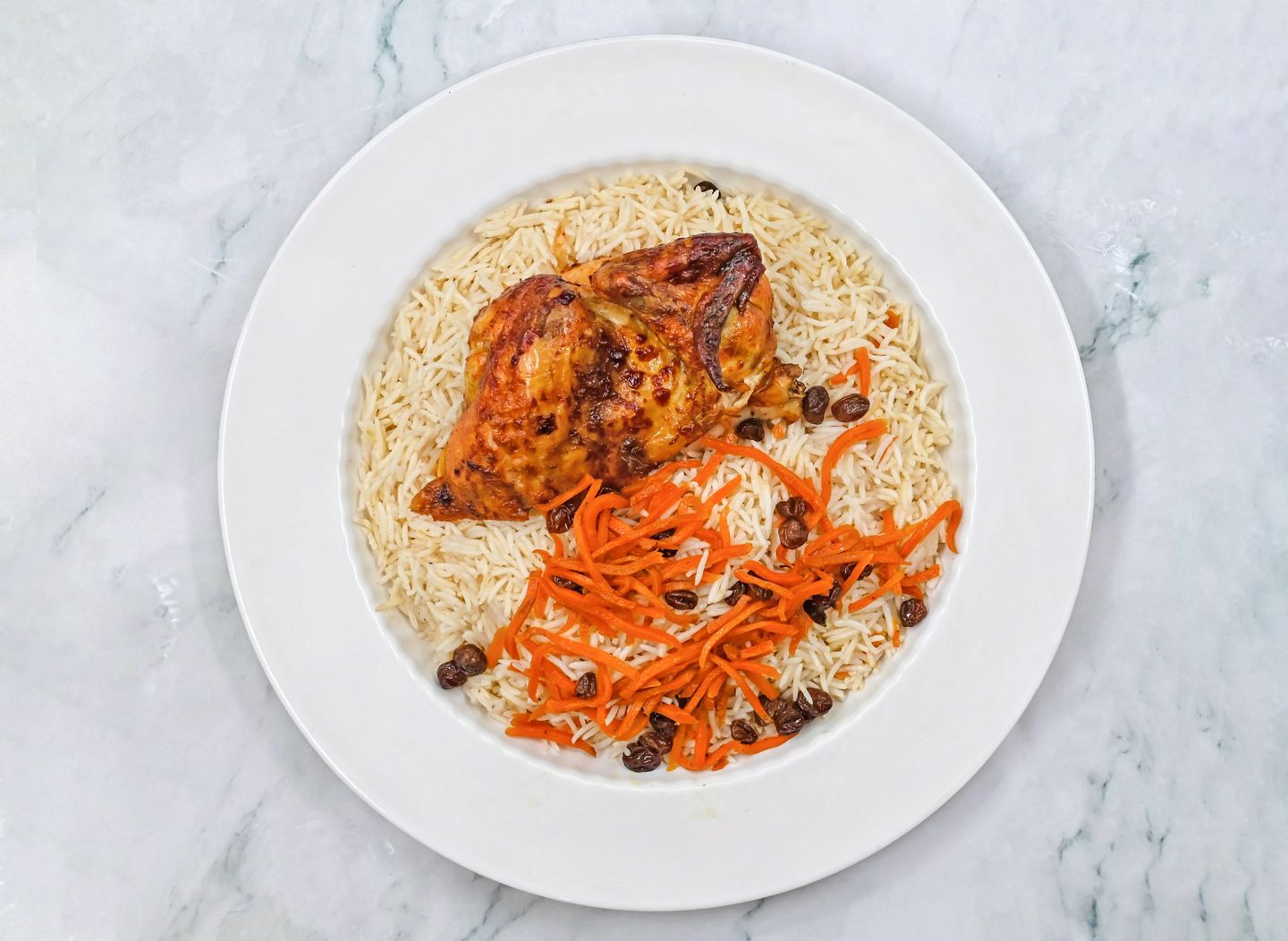 Half Grilled Chicken With Rice