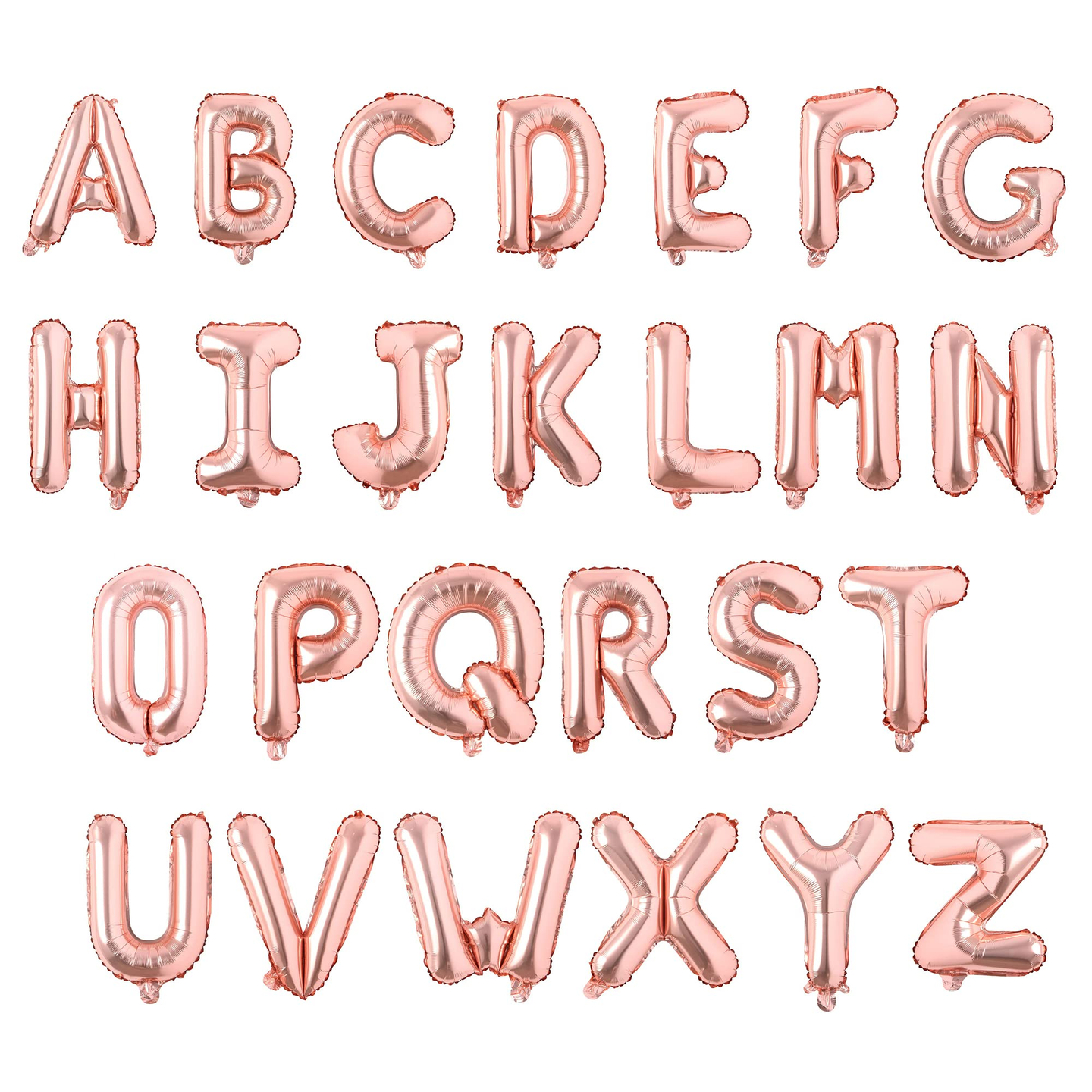 Rose Gold Letters Helium Balloon