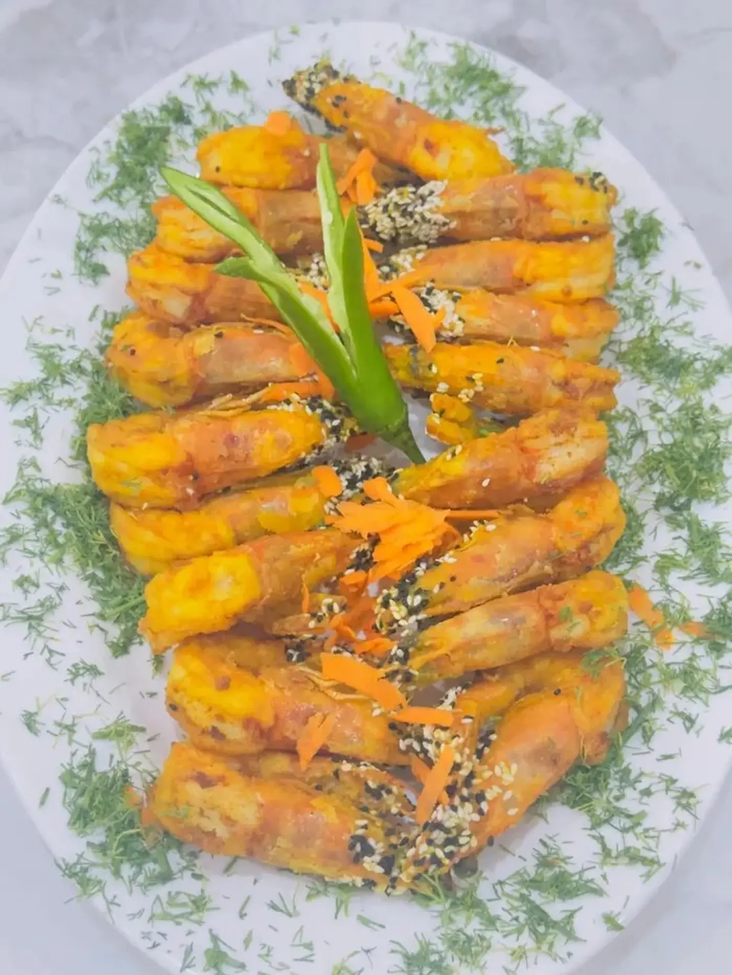 نص كيلو ربيان مقلي