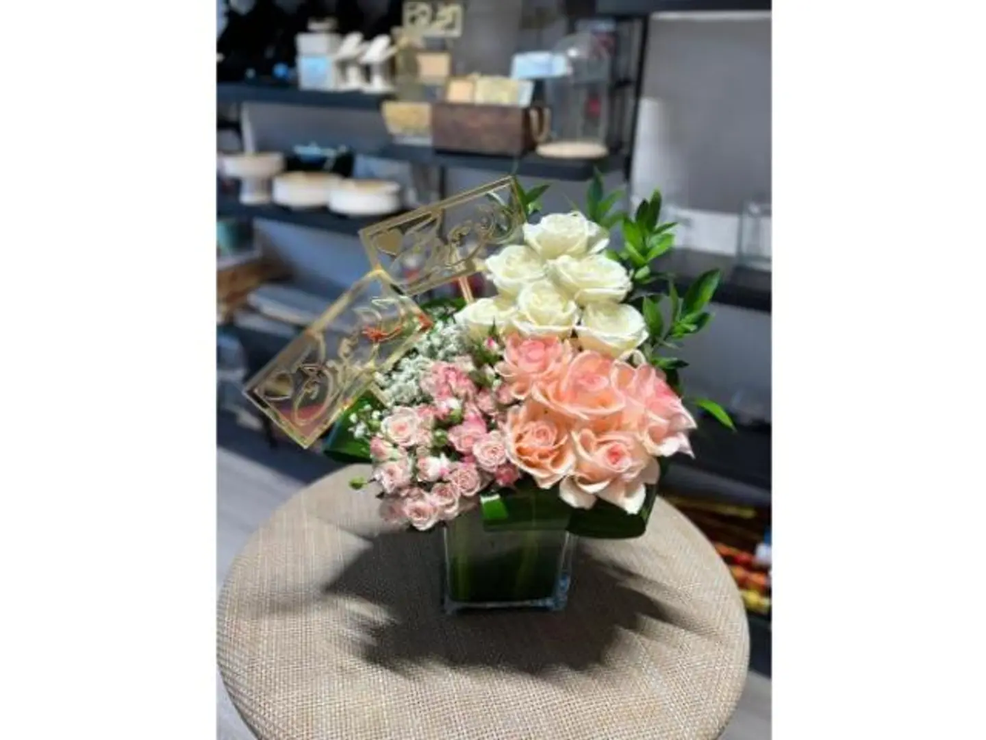 Rose And Baby Rose Vase
