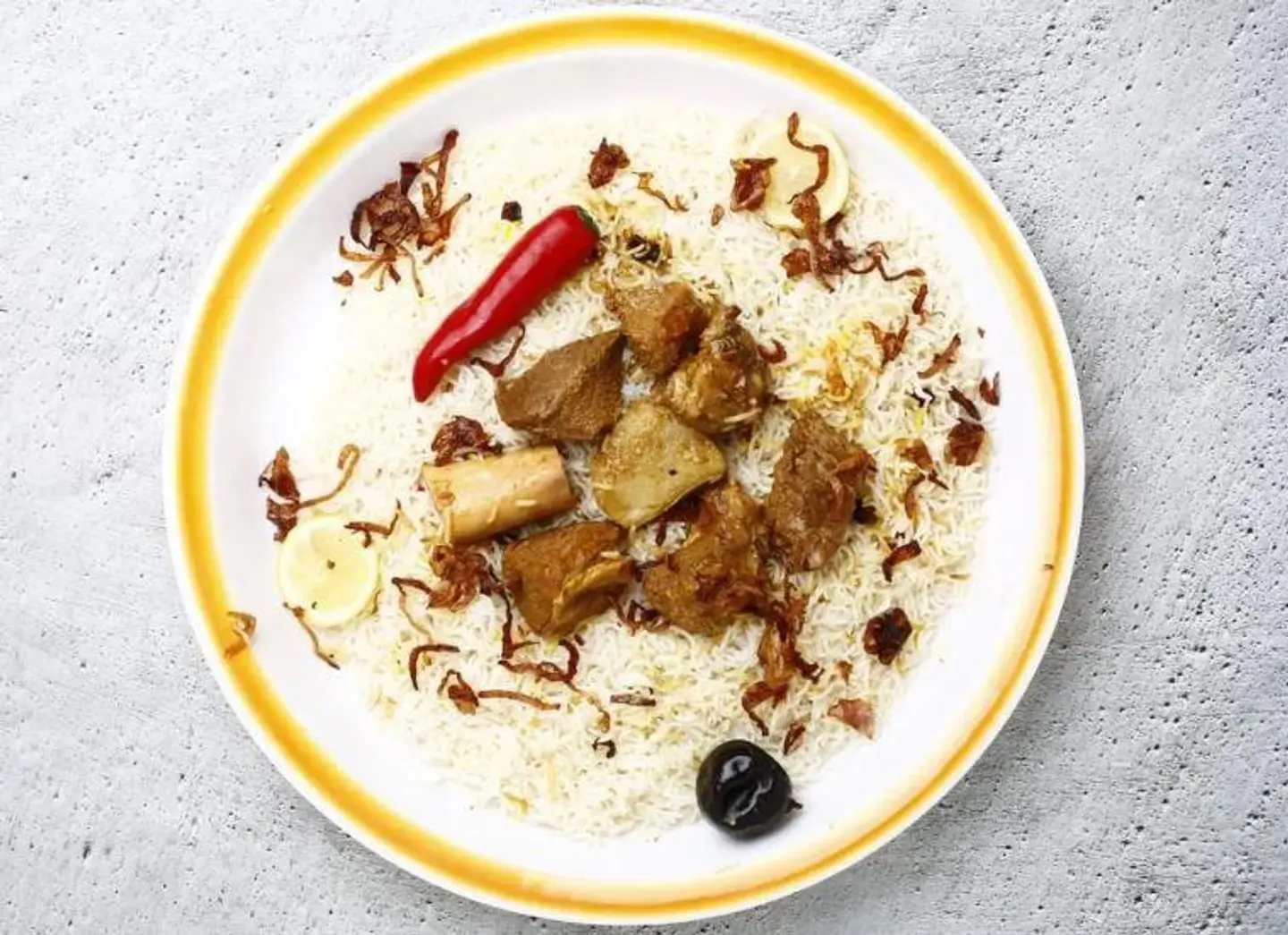 Baladi Meat With White Rice For One Person