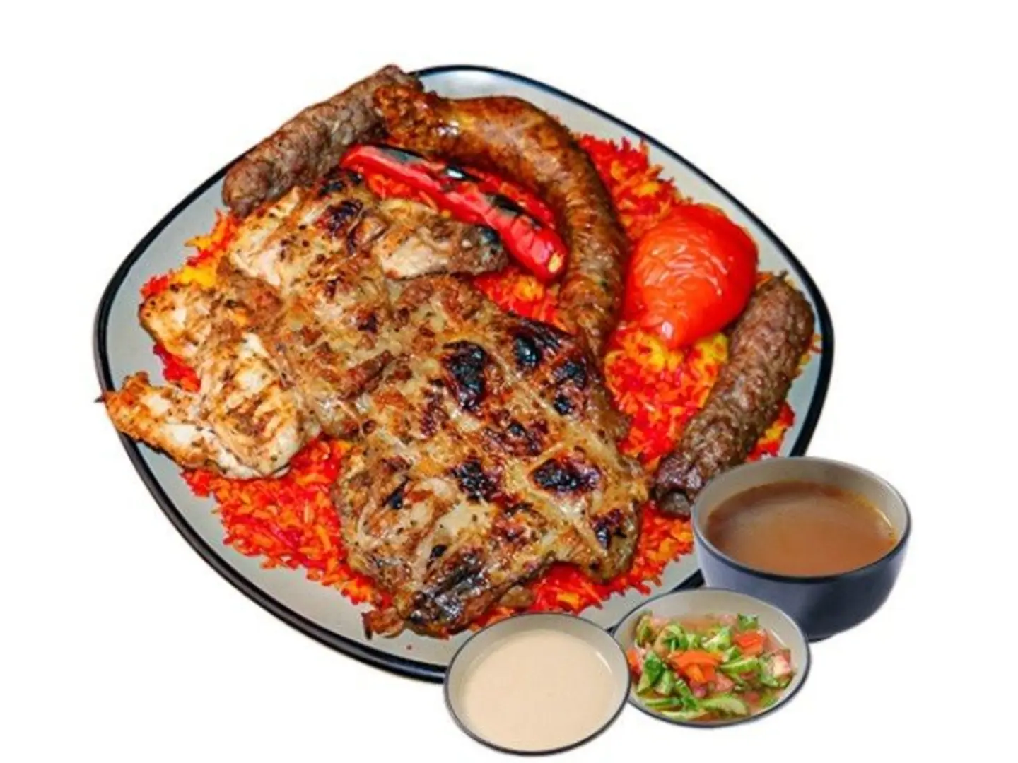 Chicken, Kofta, And Mombar